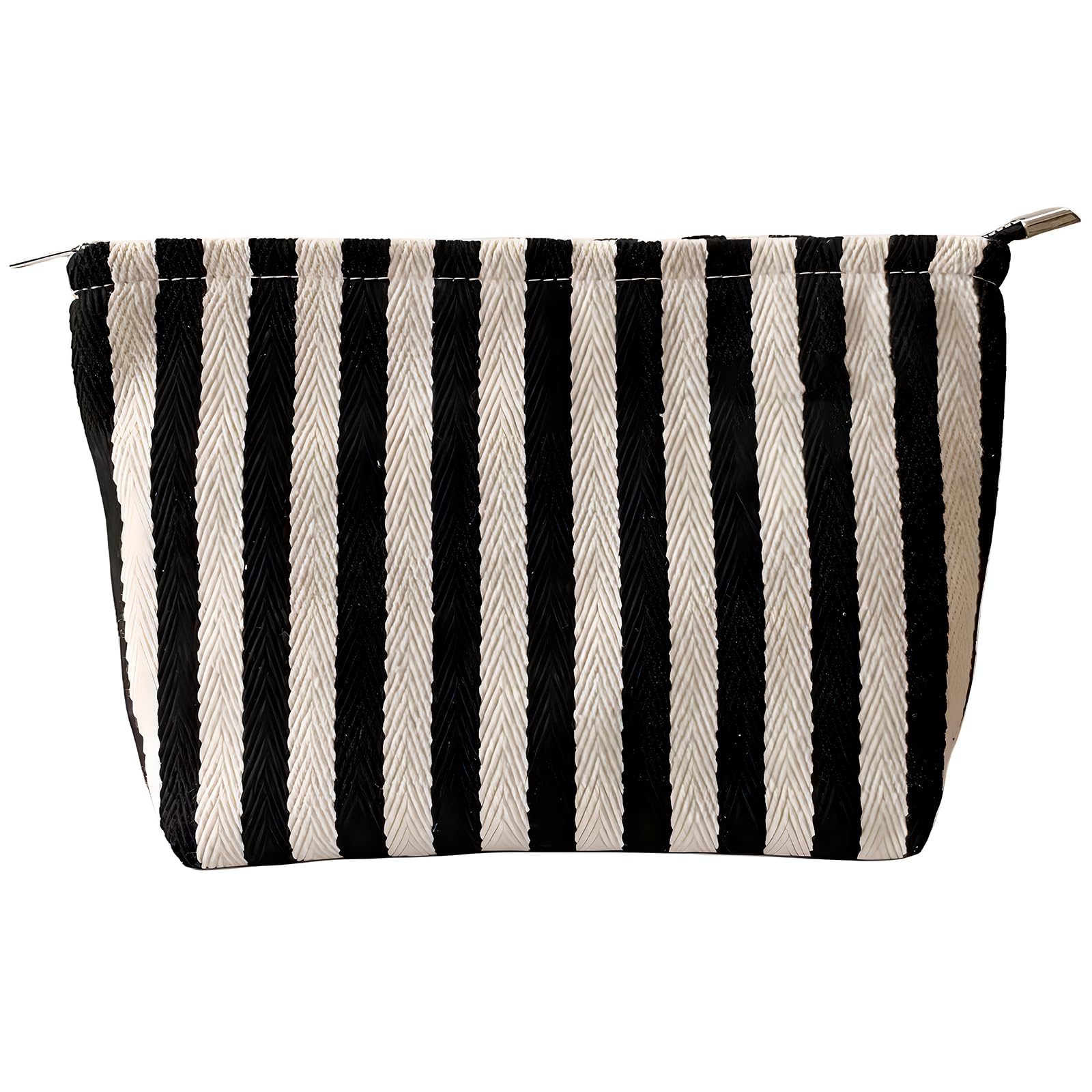 Itgowisa Trousse maquillage rayures ouverte, rangement pratique pour vos produits quotidiens