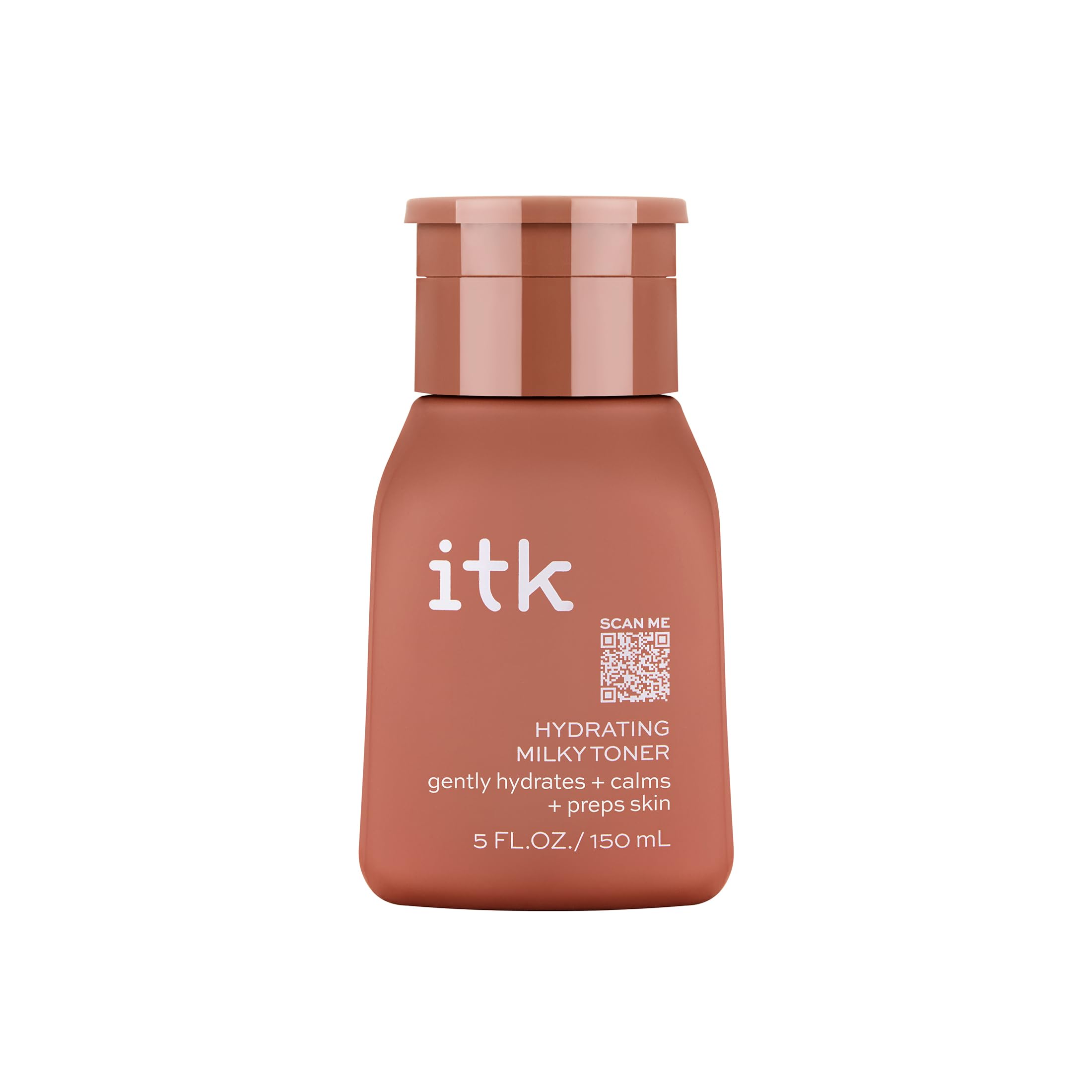 Flacon ITK Toner Lait Hydratant, prêt à hydrater la peau.