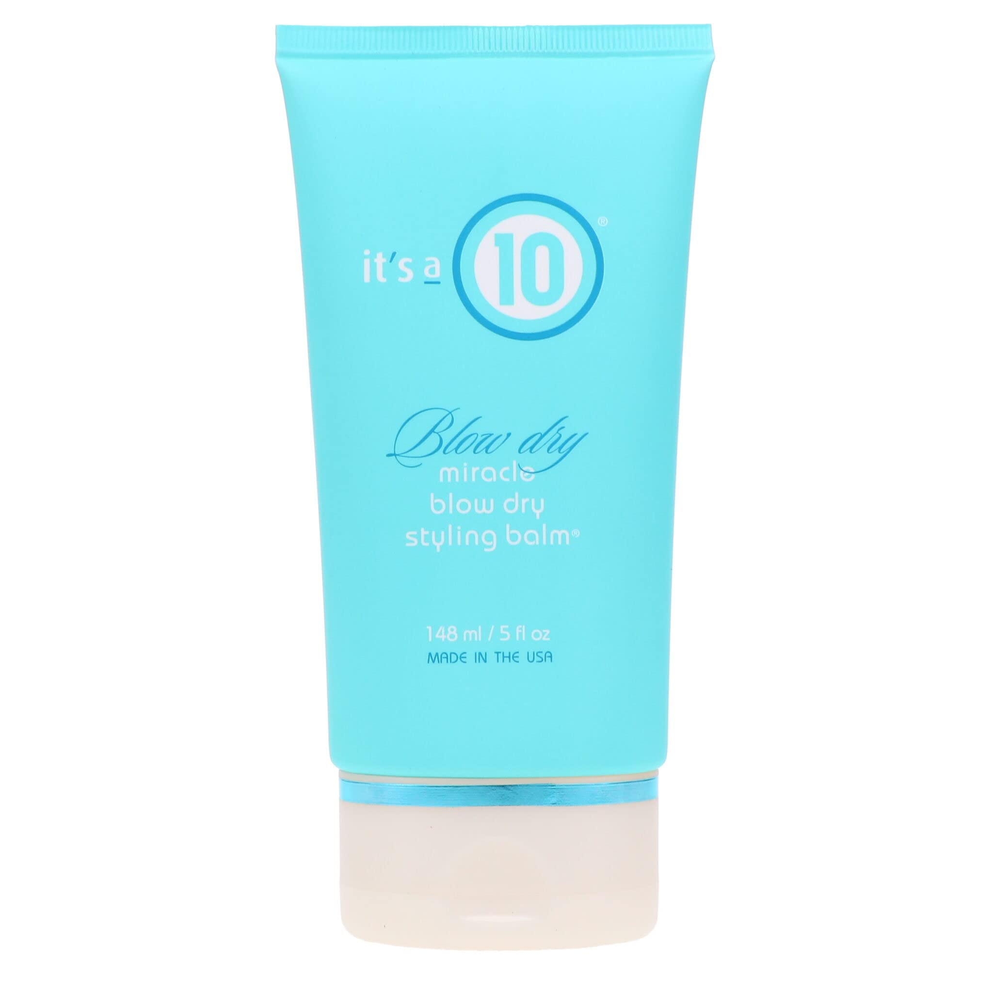 It's a 10 Haircare Miracle Blow Dry Balm — bouteille: protège la chaleur et offre une brillance satinée.