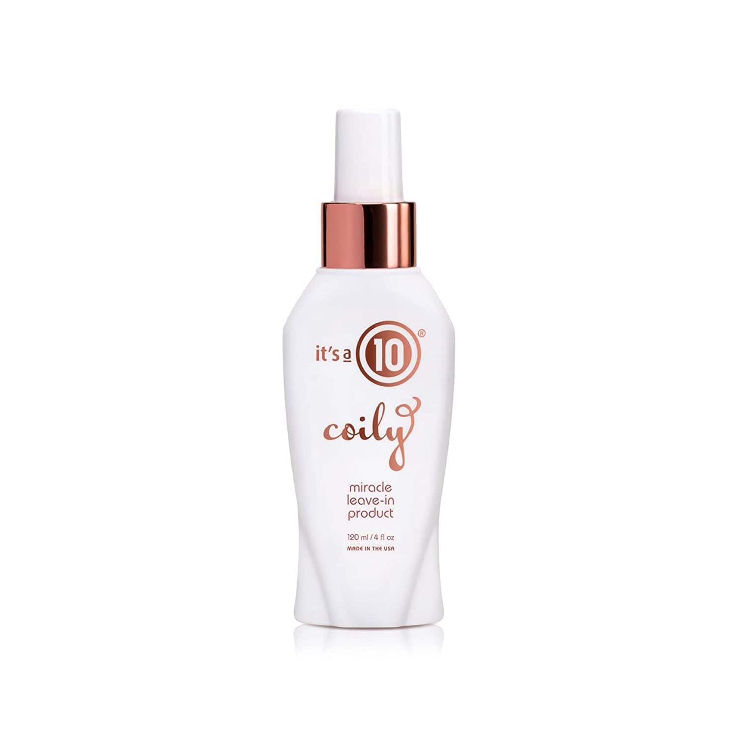 Its a 10 Coily Miracle Leave-In: flacon élégant pour cheveux bouclés qui brillent.