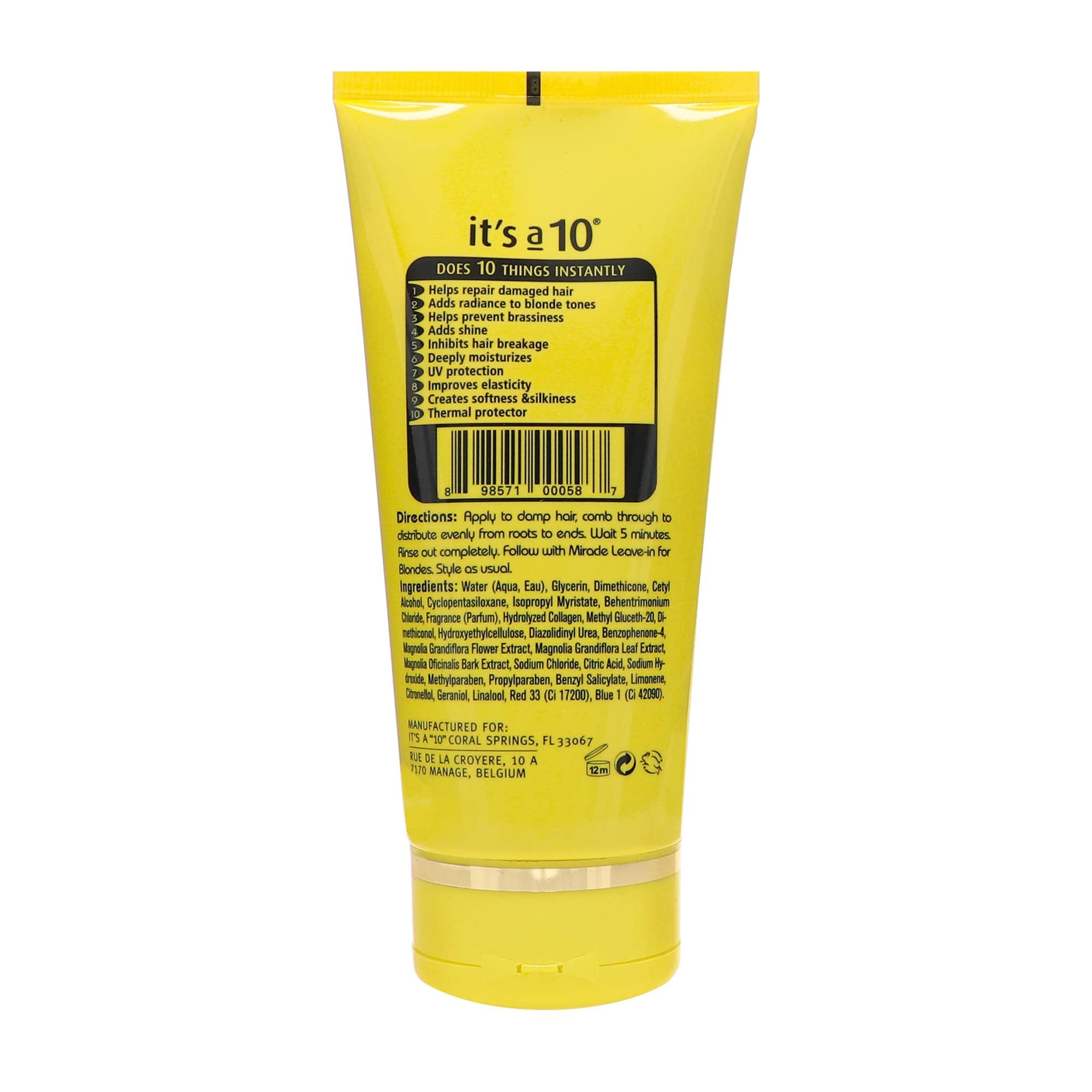 marque It's a 10 Haircare, brillance et douceur des cheveux blonds, images avant/après