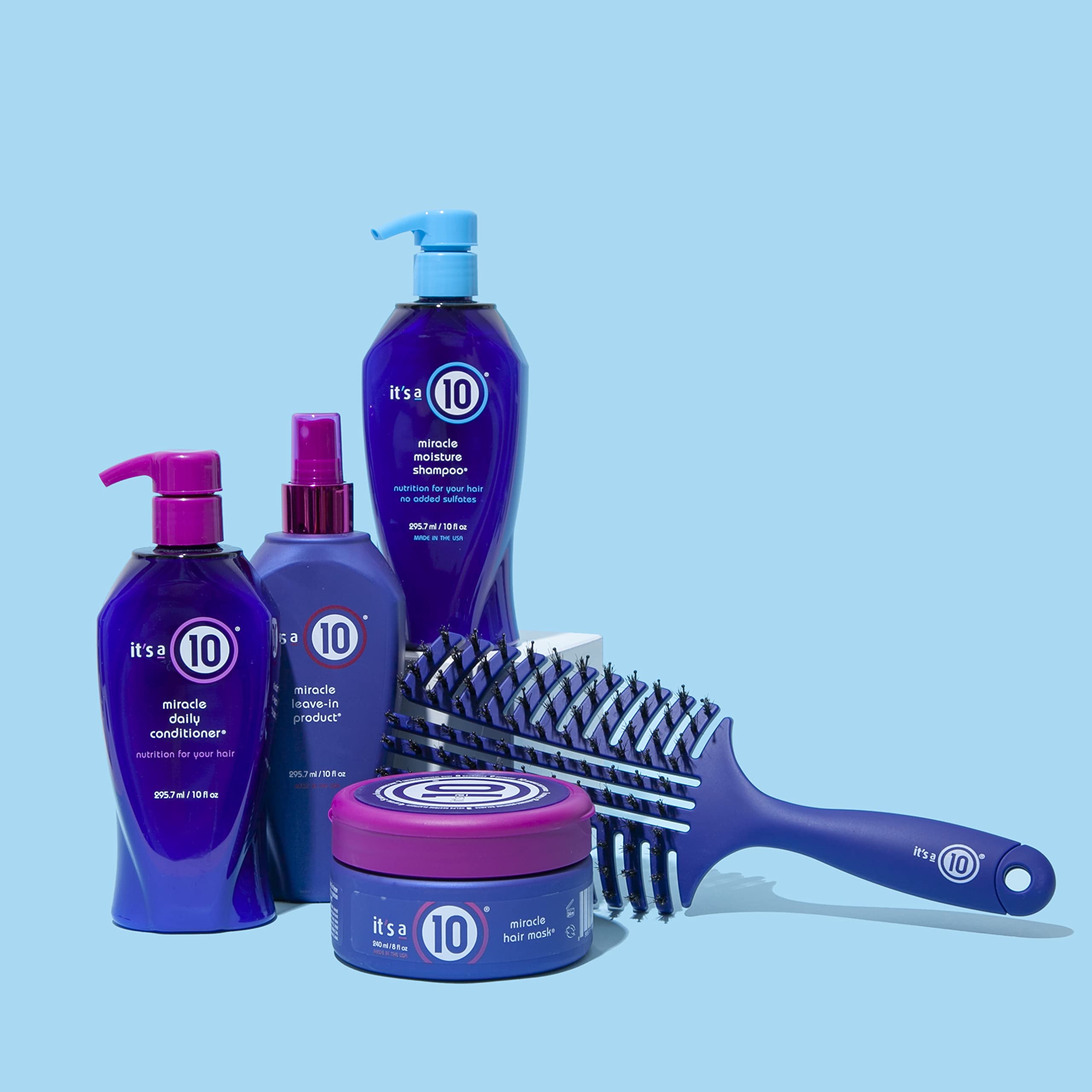 Its a 10 Haircare Miracle Leave-In : brillance éclatante et finition satinée après utilisation.