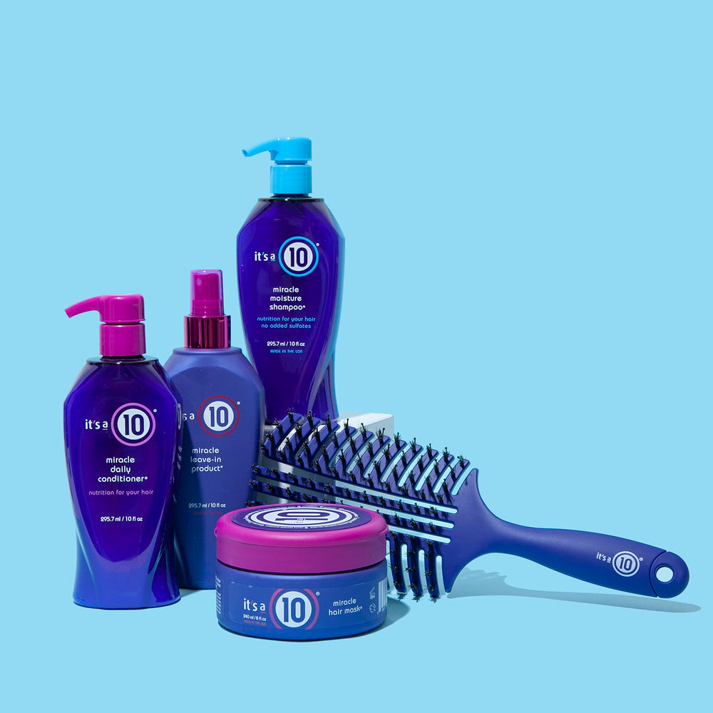 Its a 10 Haircare Miracle Leave-In : brillance éclatante et finition satinée après utilisation.