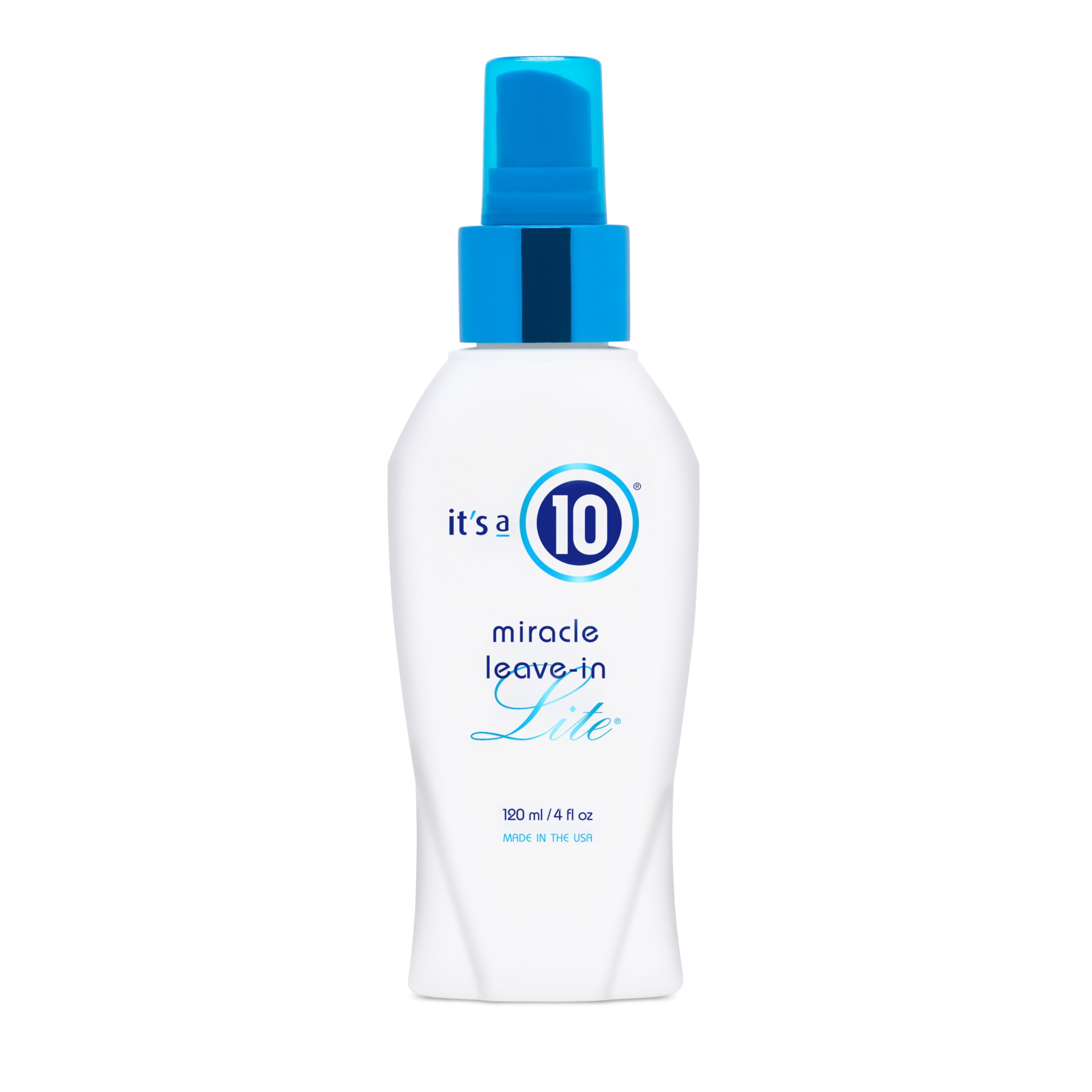 It's a 10 Haircare Miracle Leave-In Lite sur bouteille, brillance légère et protection.