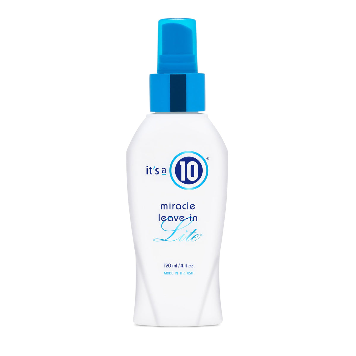It's a 10 Haircare Miracle Leave-In Lite sur bouteille, brillance légère et protection.
