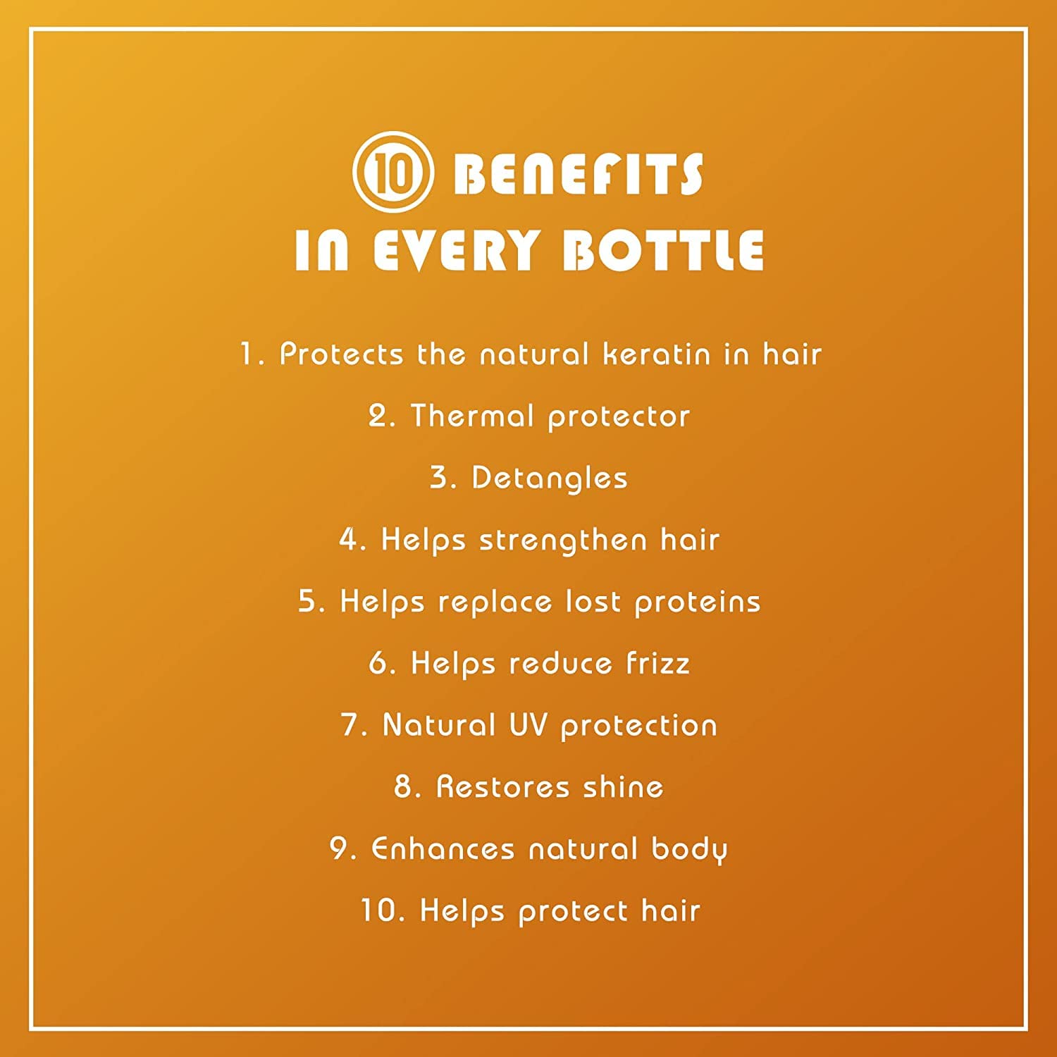 It's a 10 Haircare Miracle sans rinçage: brillance accrue des longueurs et des pointes.