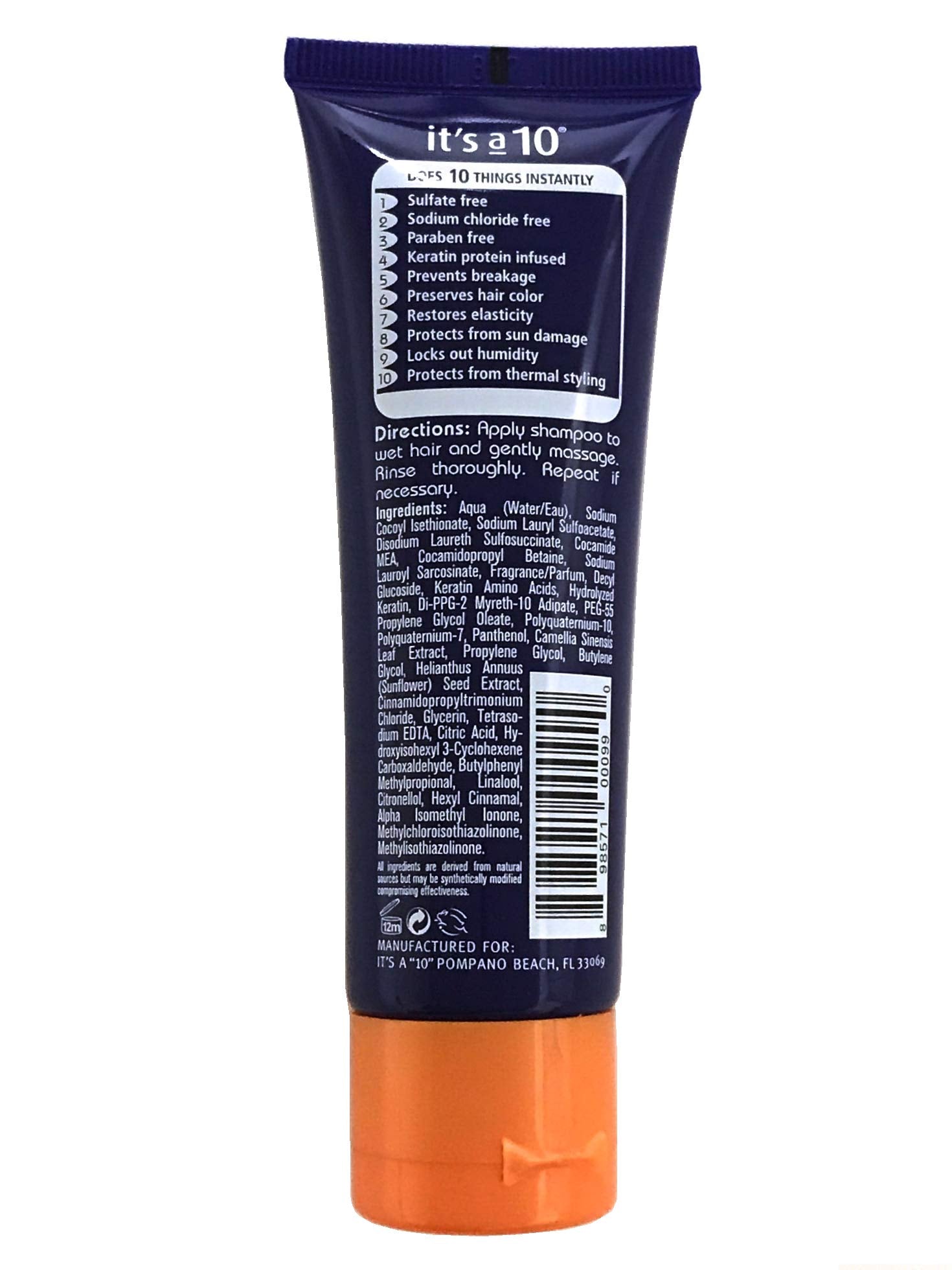 Its A 10 Shampoing Miracle Keratine en usage: massage cheveux pour démêlage et brillance naturelle