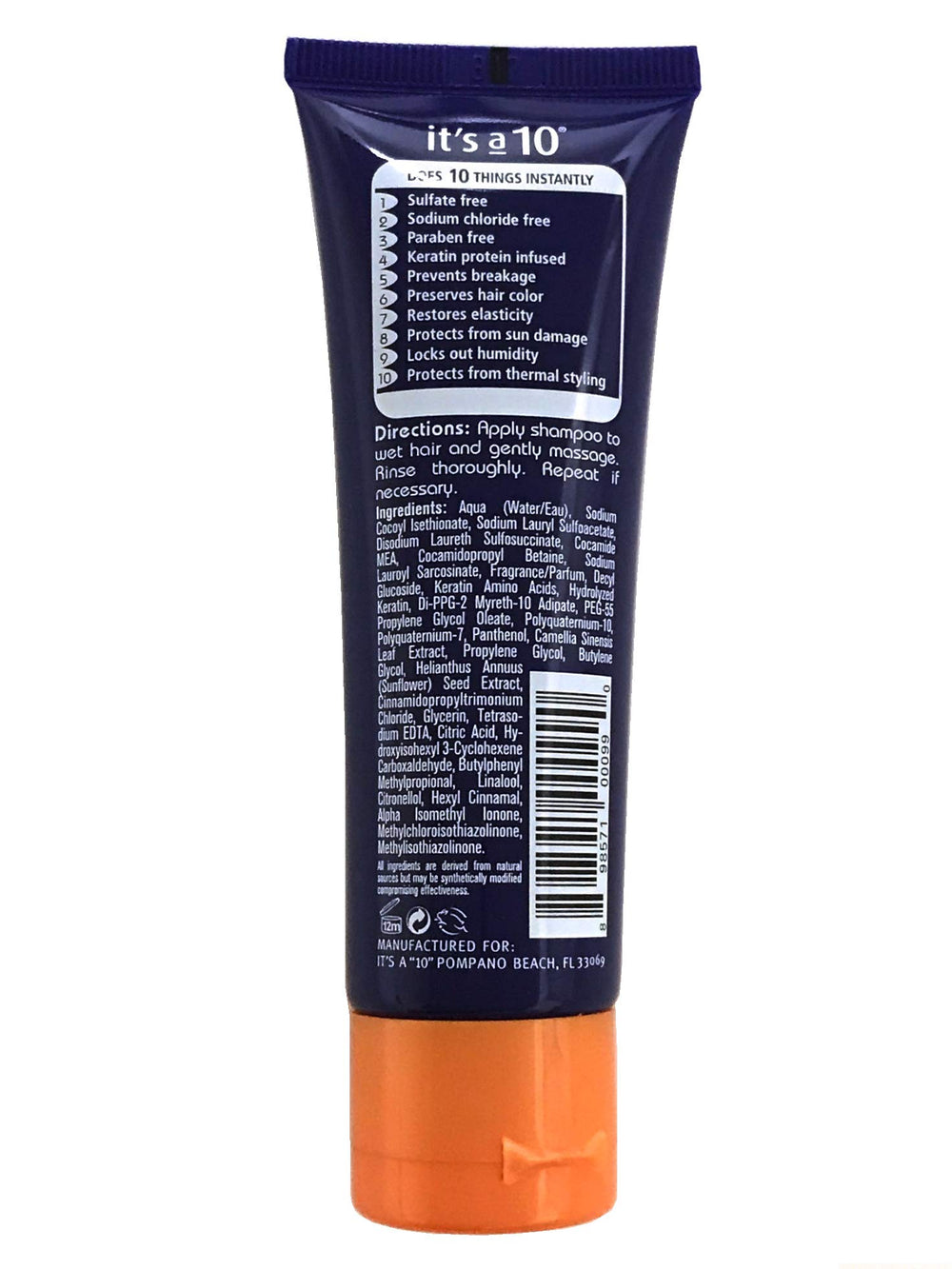 Its A 10 Shampoing Miracle Keratine en usage: massage cheveux pour démêlage et brillance naturelle