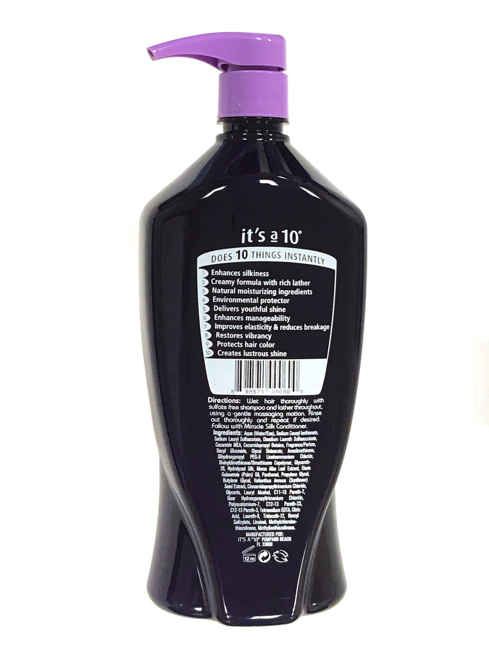 Its a 10 Haircare Silk Express Miracle Silk Shampoo : mousse crémeuse, revitalisation des longueurs et couleur protégée.