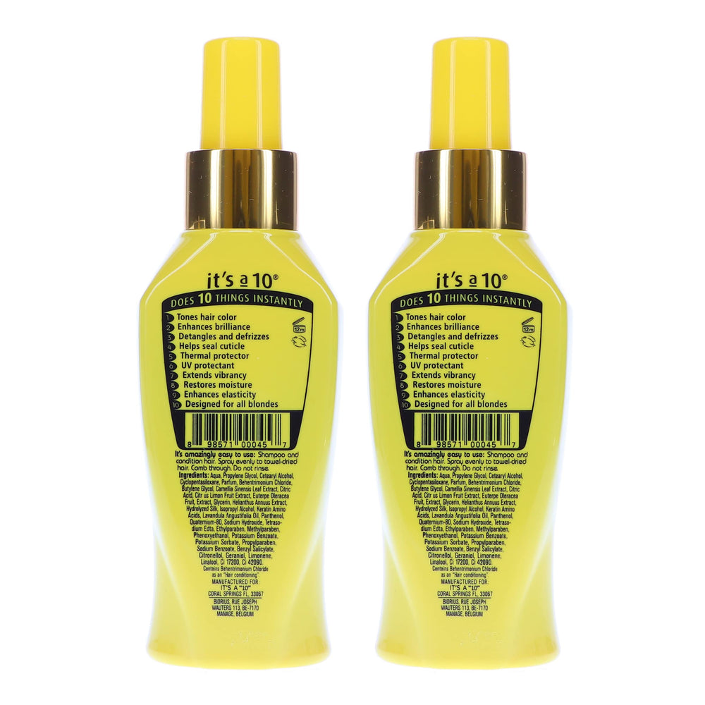 Its A 10 Miracle Blonde: protection contre la chaleur et les dommages capillaires