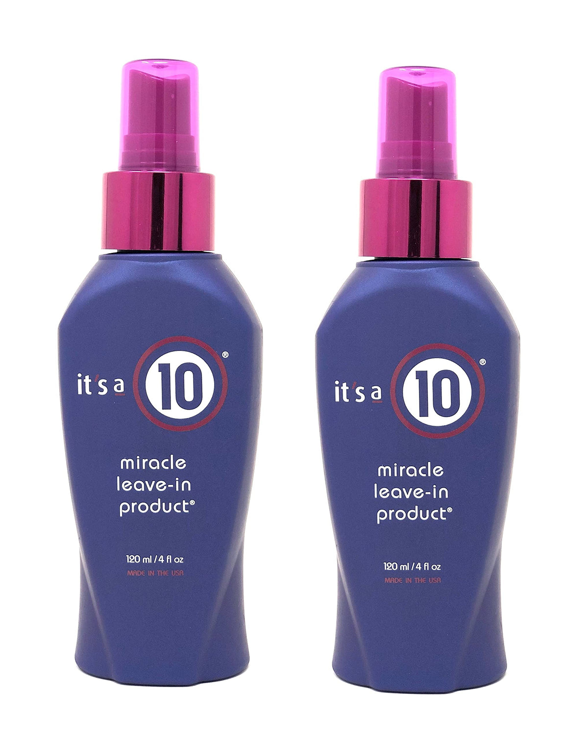Its a 10 Miracle Leave-In pack de deux bouteilles, démêle et brillance naturelle