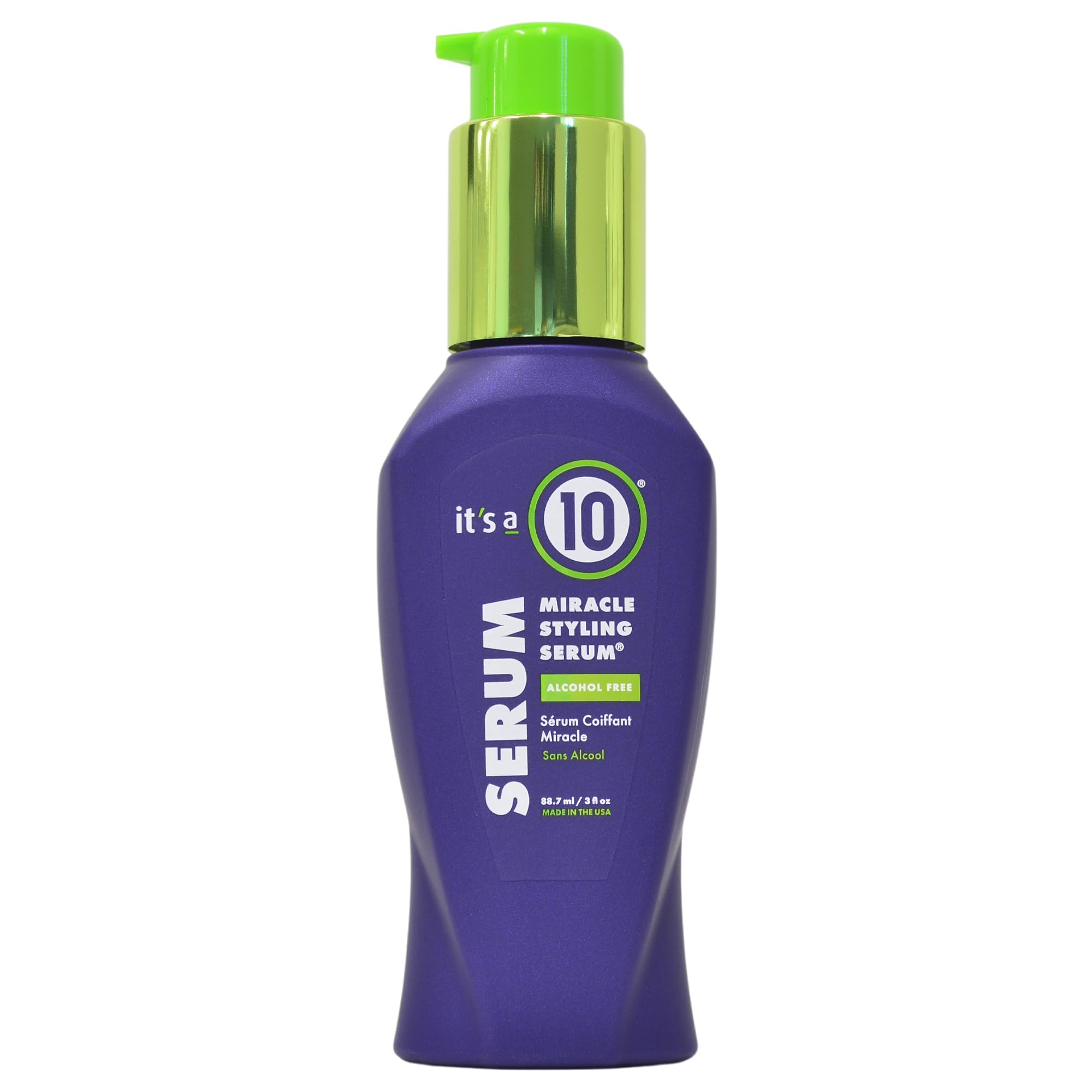 Its A 10 Miracle Styling Serum : la bouteille 3 oz pour un look soigné et durable.