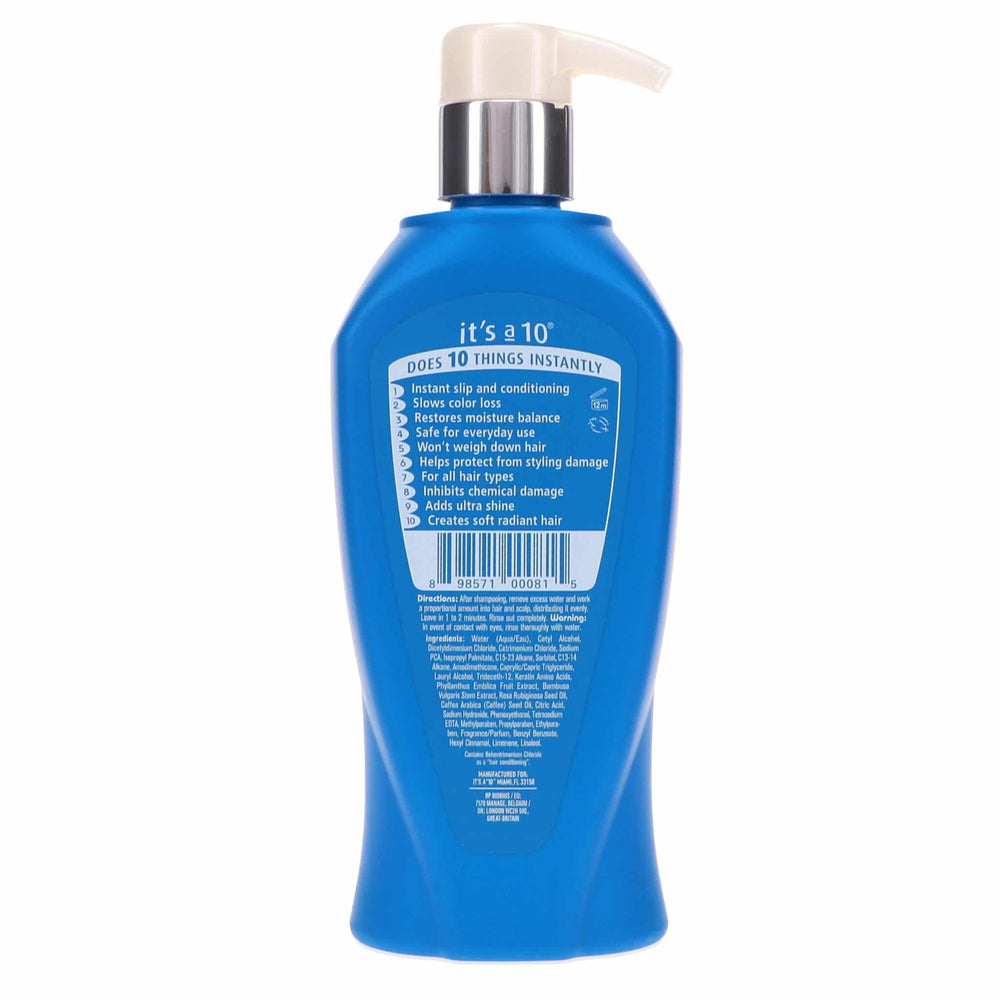 Its A 10 Potion 10 Miracle Repair Conditioner – Application sur cheveux, démêlage facilité et douceur.