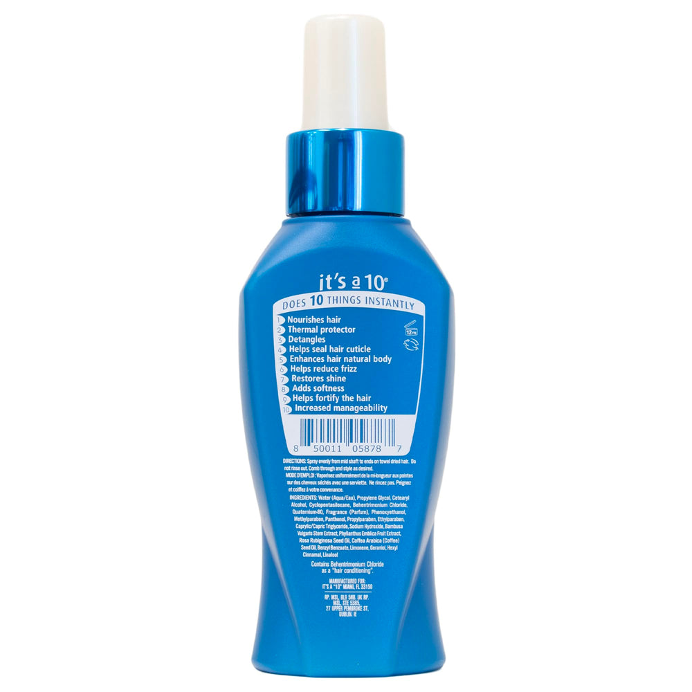 Its A 10 Potion Miracle: application sur cheveux humides pour démêlage et brillance.