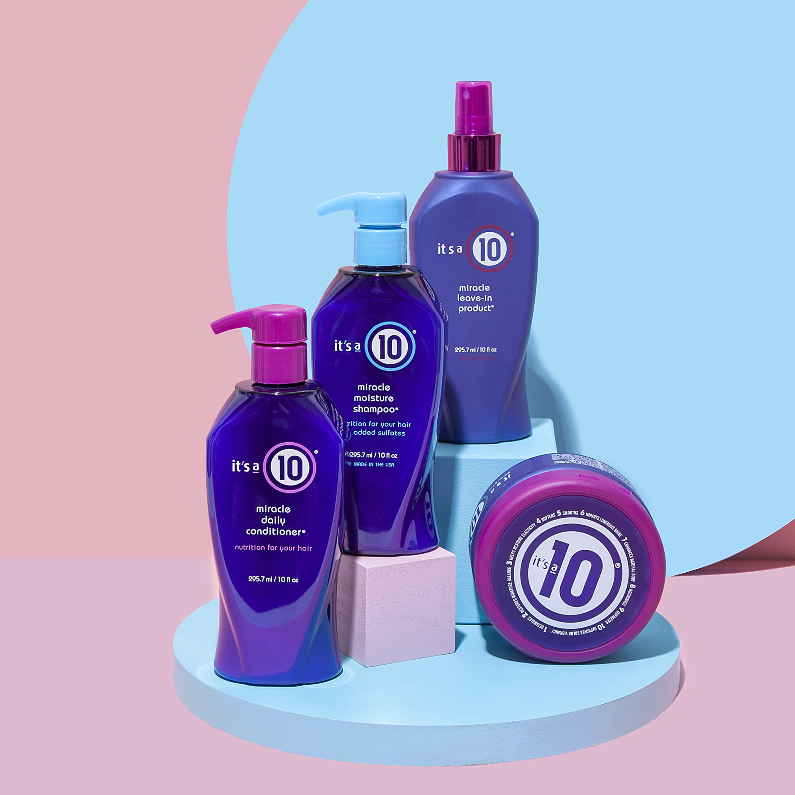 Shampoing Its A 10 avec pompe pratique pour une utilisation facile.
