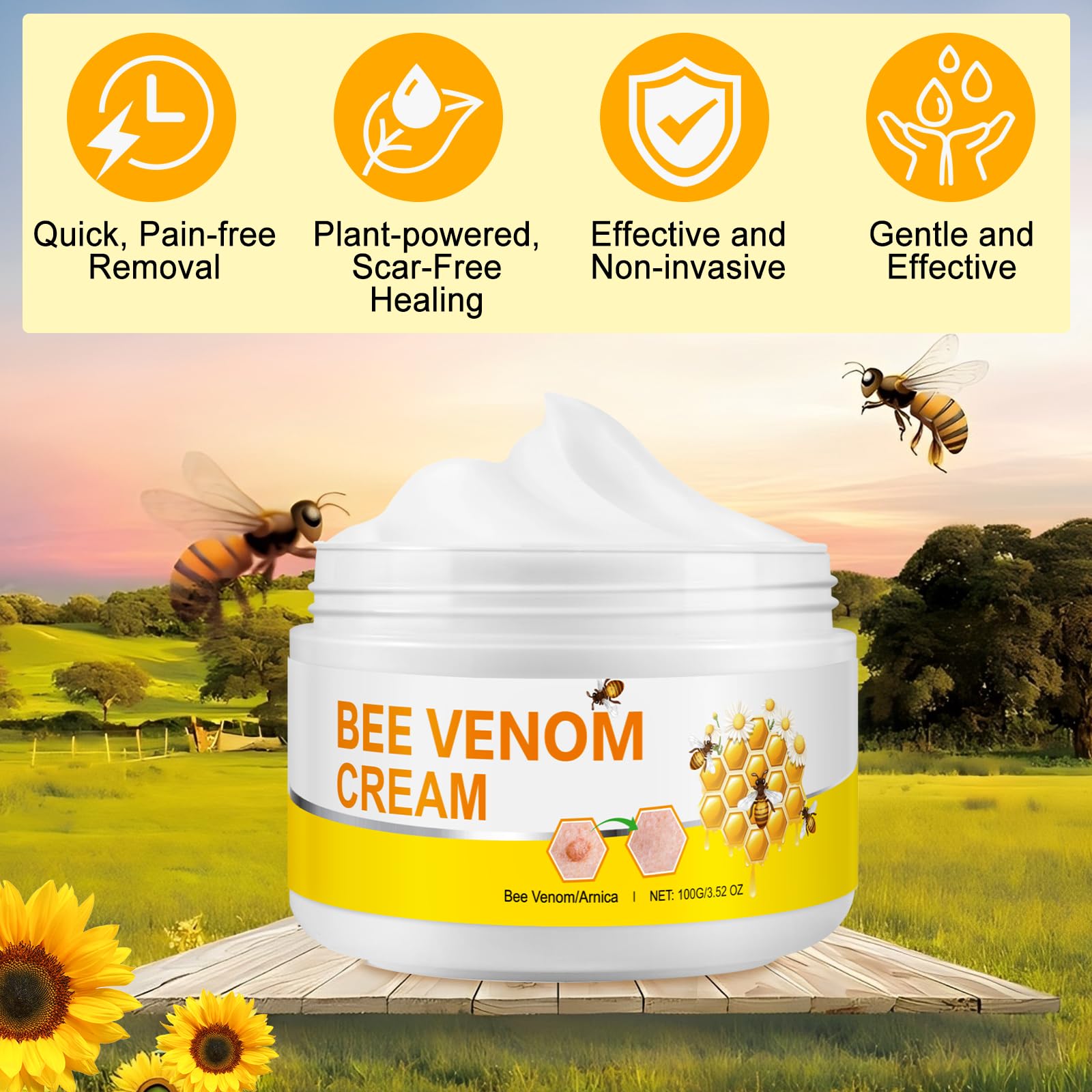 Texture soyeuse de ITSDAWN Crème Venin d'Abeille pour une absorption rapide