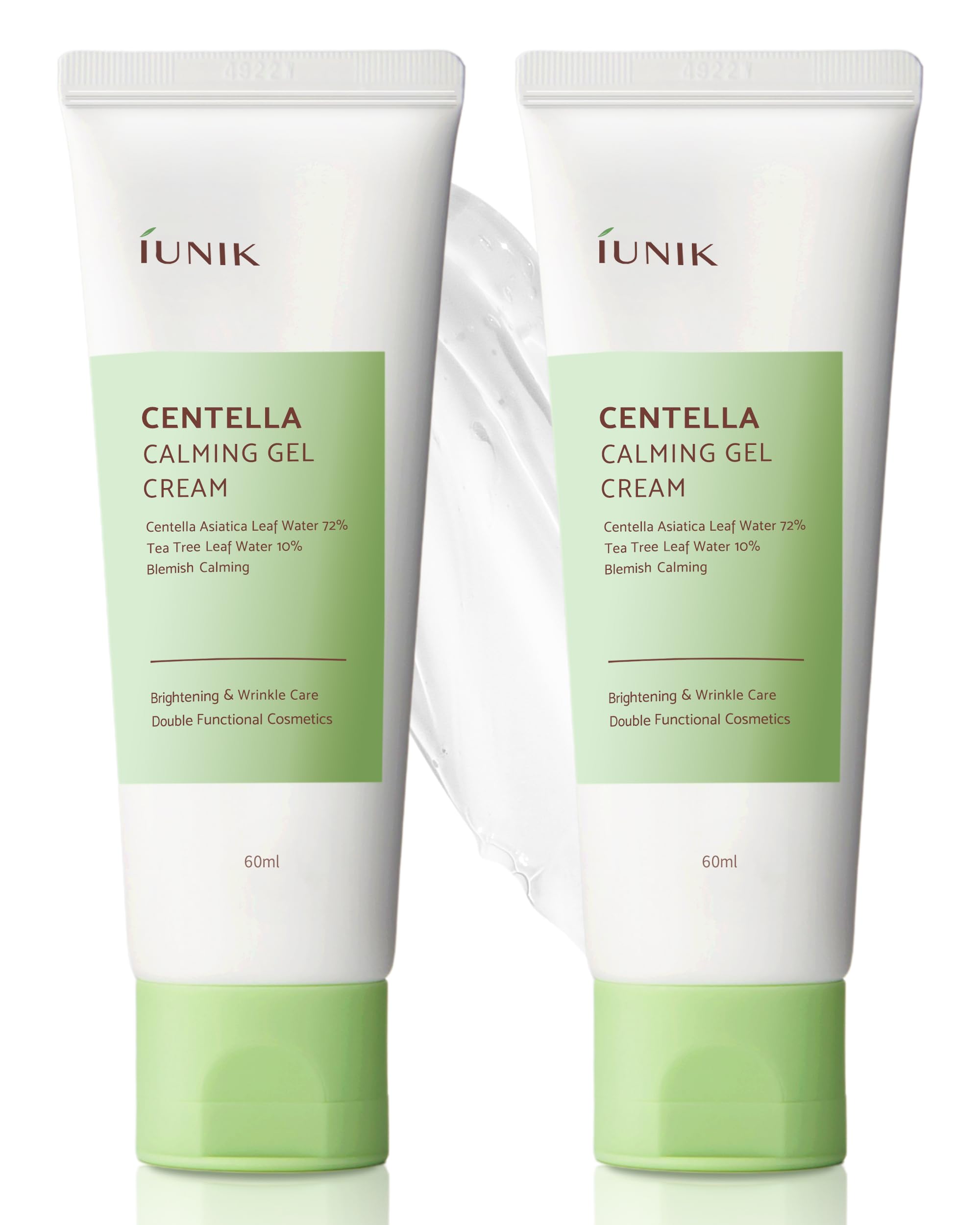 IUNIK Centella 70% Gel-Crème, texture non collante et hydratante pour peau sensible.