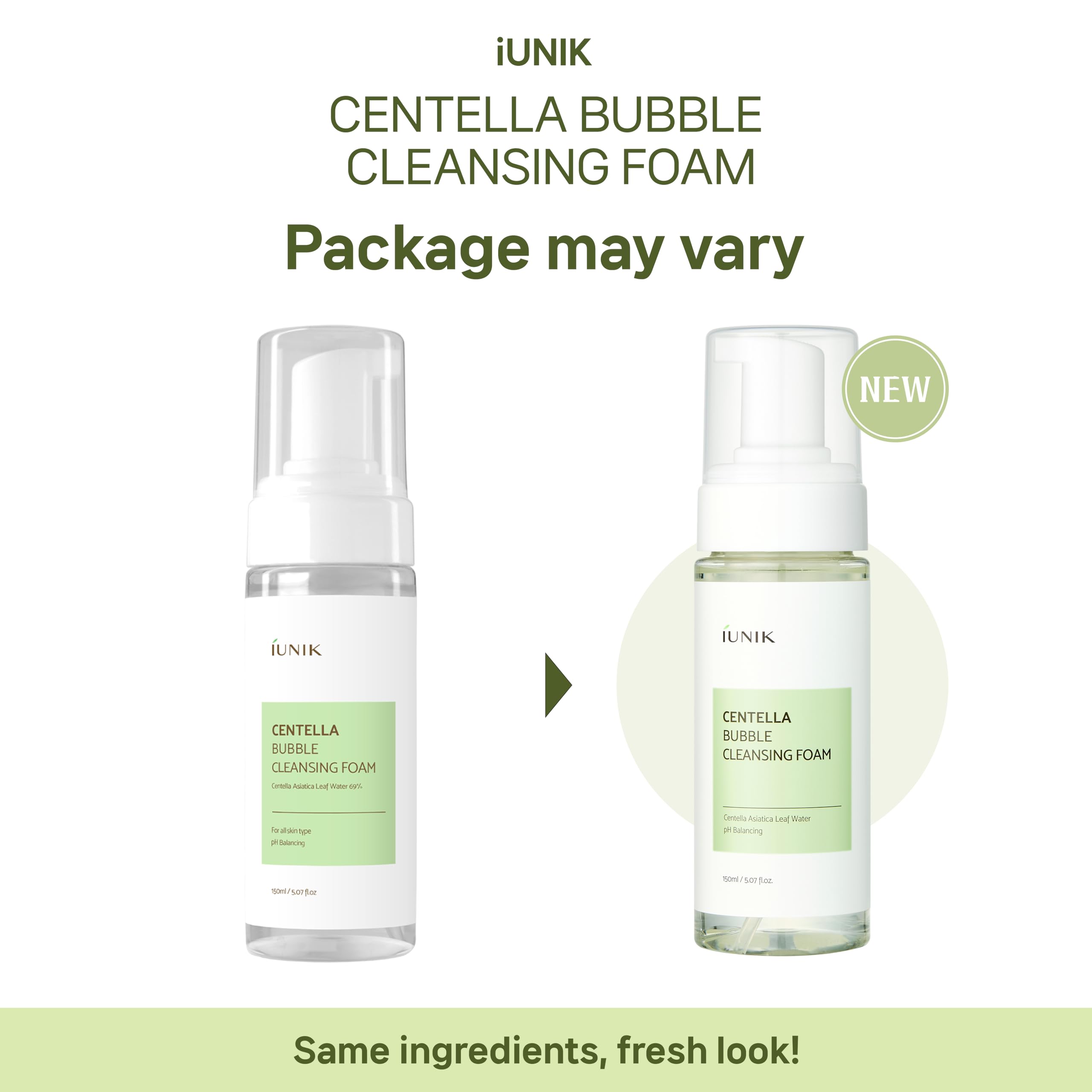 IUNIK Centella Bubble mousse-visage – texture légère idéale pour les routines quotidiennes.