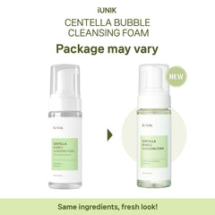 IUNIK Centella Bubble mousse-visage – texture légère idéale pour les routines quotidiennes.