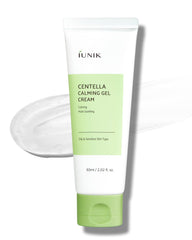 IUNIK Centella Gel-Crème en bouteille pour peaux sensibles et acnéiques.