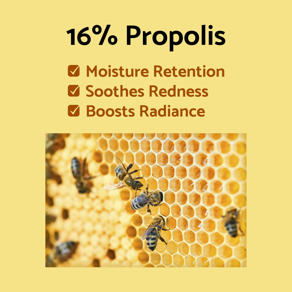 Application nocturne IUNIK Propolis Vitamin Glow – peau lumineuse au réveil.