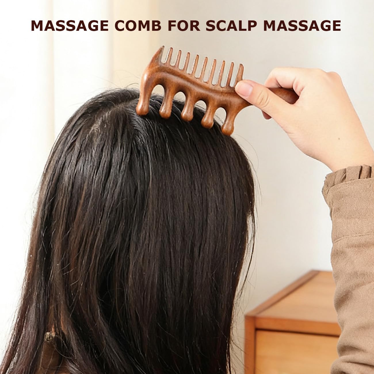 iUnxkmi peigne bois fragrance naturelle expérience sensorielle apaisante.