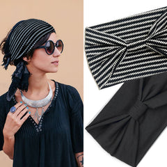 IVARYSS bandeau large noir, lot polyvalent pour coordonner vos tenues quotidiennes