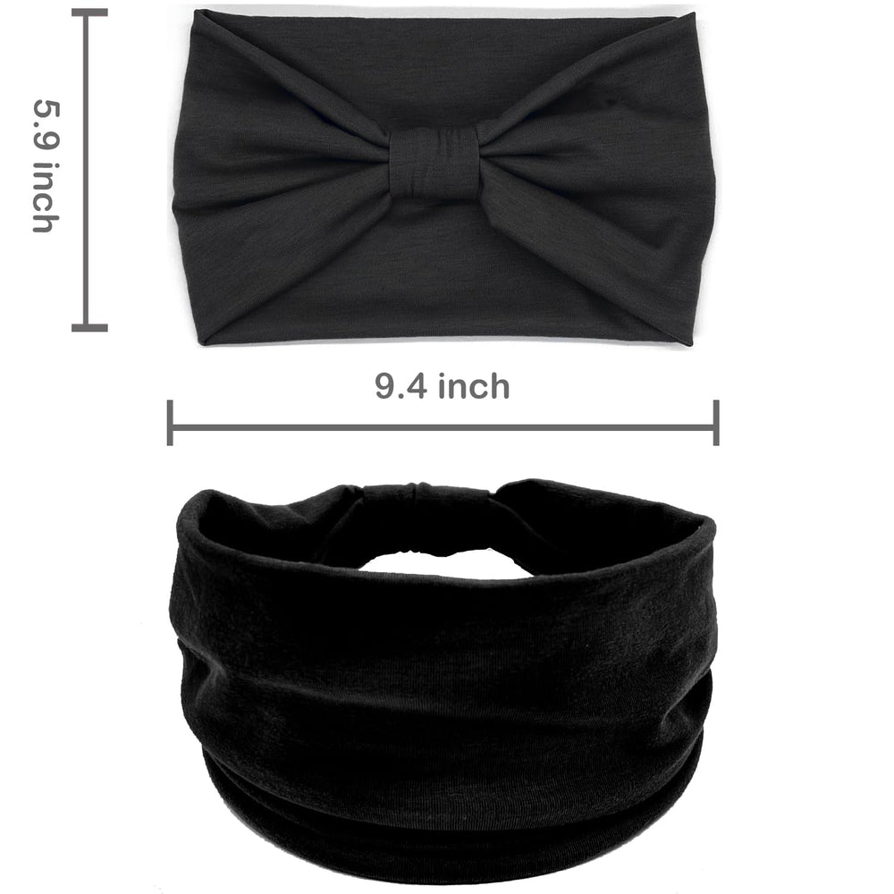 IVARYSS bandeau large noir, montage facile pour varier les styles rapidement