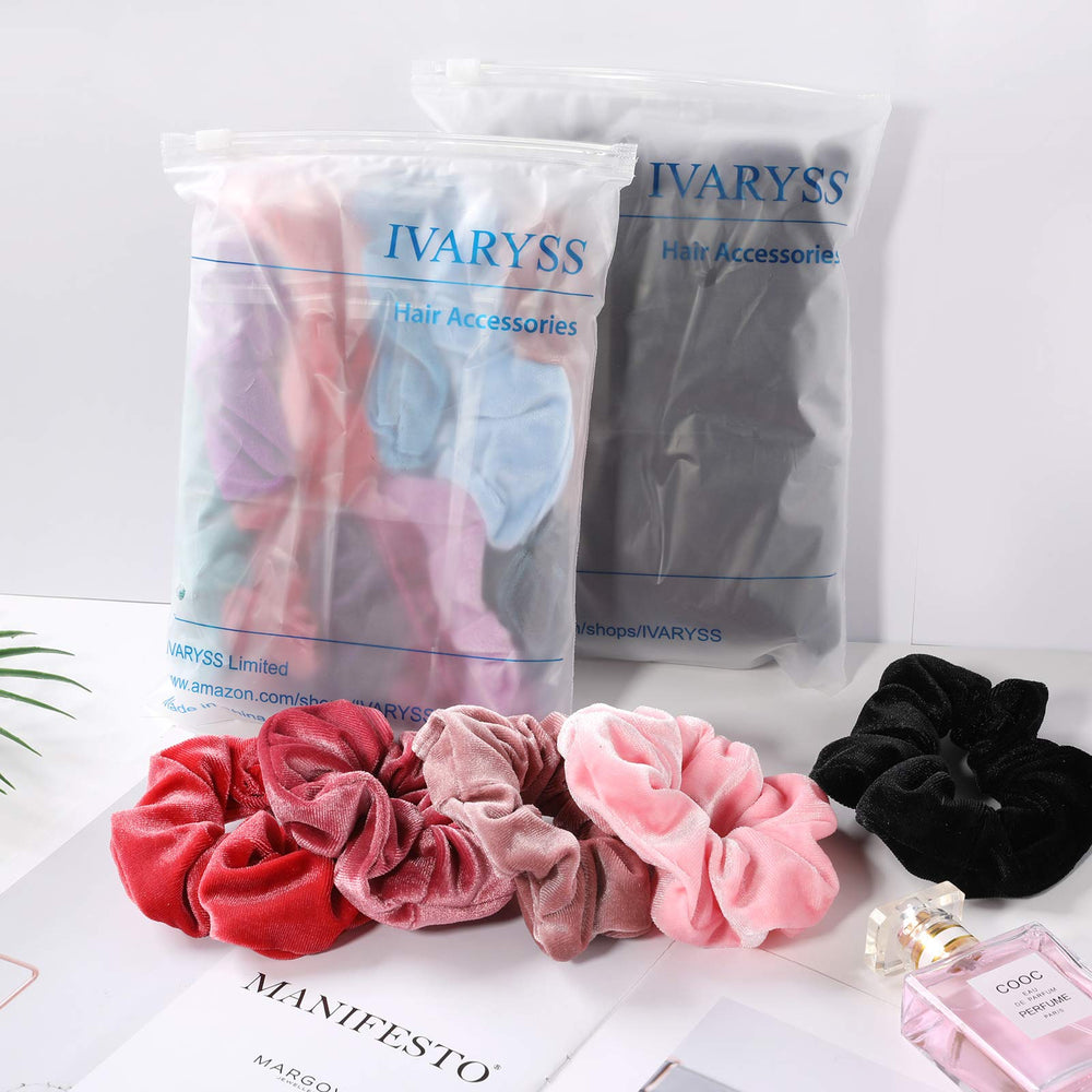 IVARYSS chouchou velours noir cadeau parfait pour amis et famille