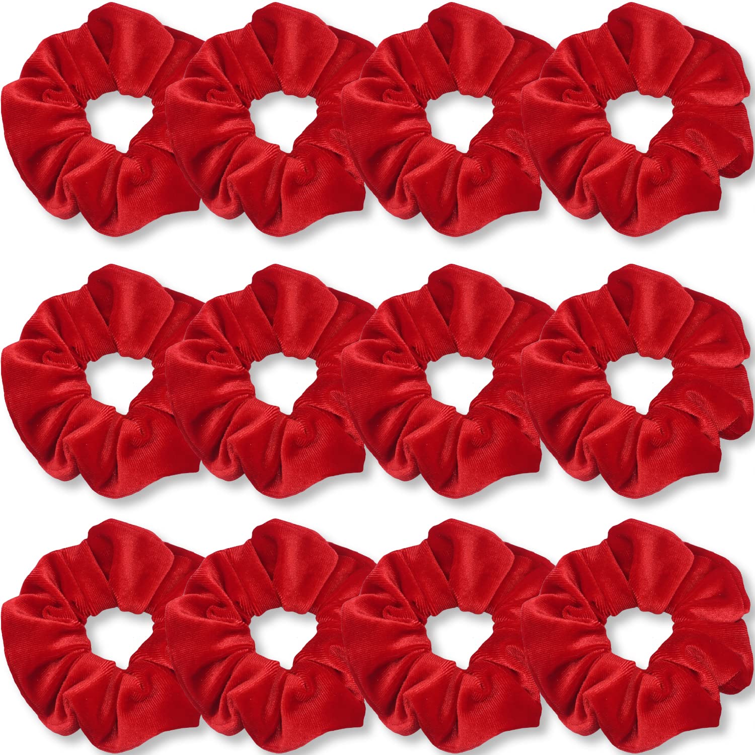 IVARYSS scrunchie velours rouge pour un look chic et confortable.