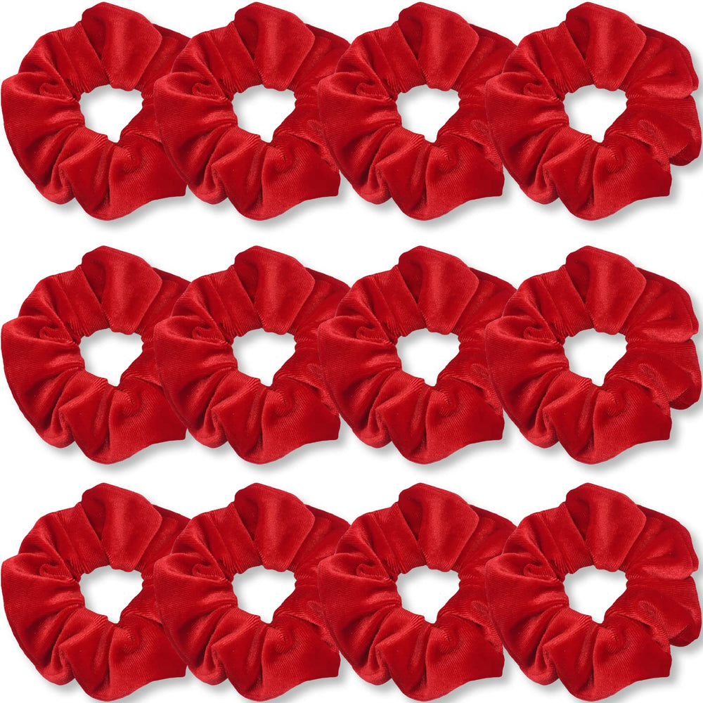 IVARYSS scrunchie velours rouge pour un look chic et confortable.