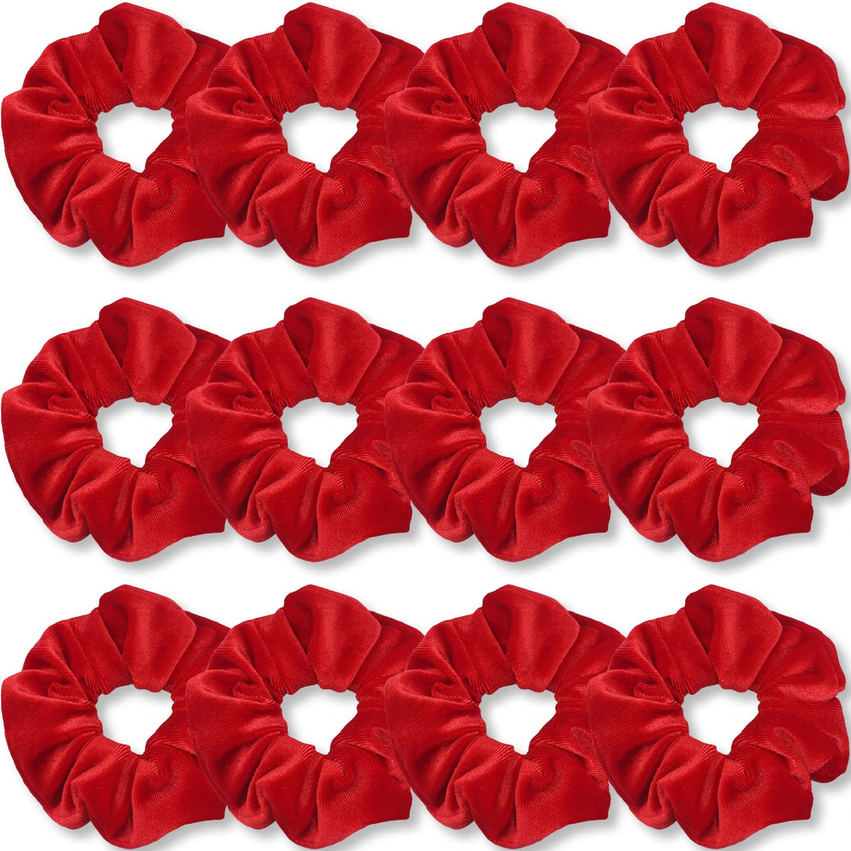 IVARYSS scrunchie velours rouge pour un look chic et confortable.