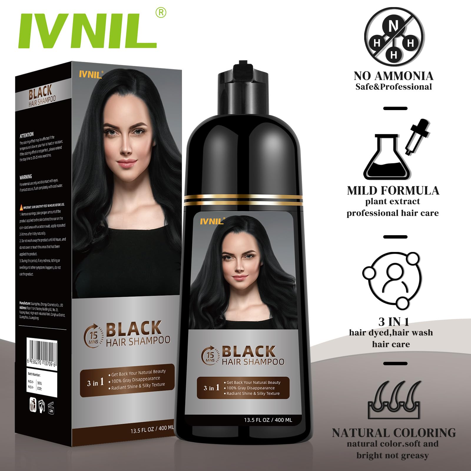 Ivnil extraits naturels polygonum multiflorum pour nourrir en profondeur les cheveux.