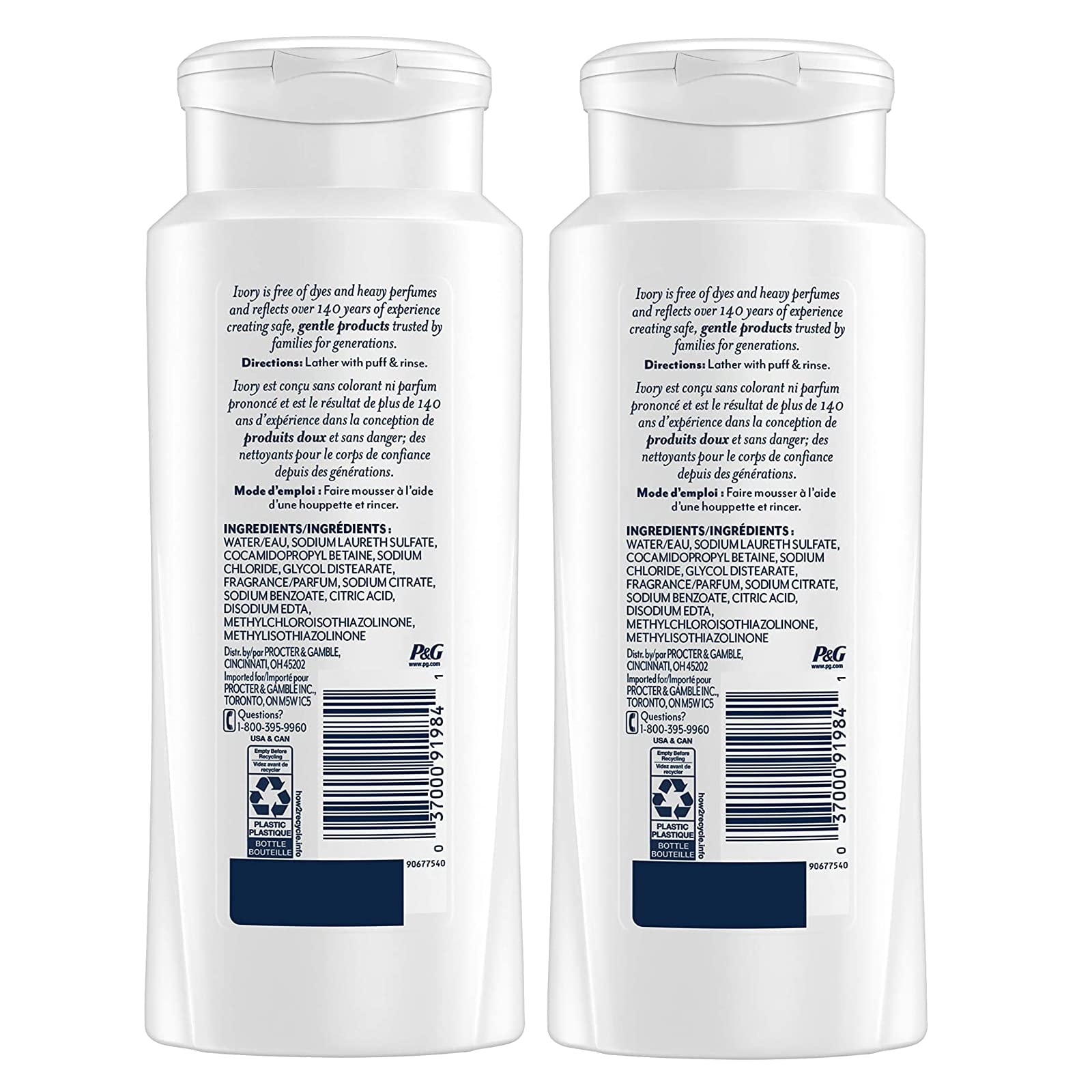 Ivory aloé : mousse riche offrant un lavage agréablement crémeux.