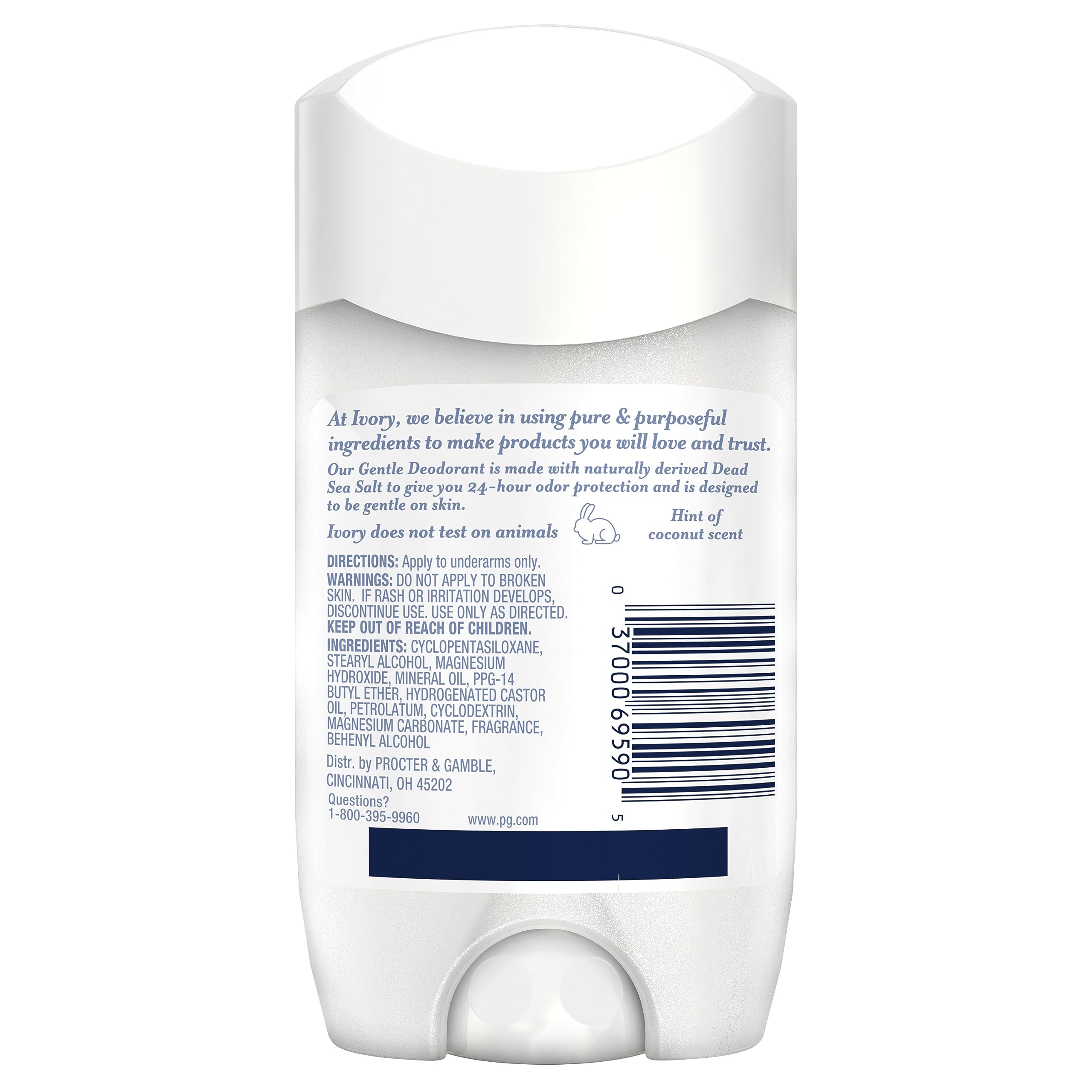 Ivory déodorant testé dermatalogiquement, résultats fiables et sûrs.