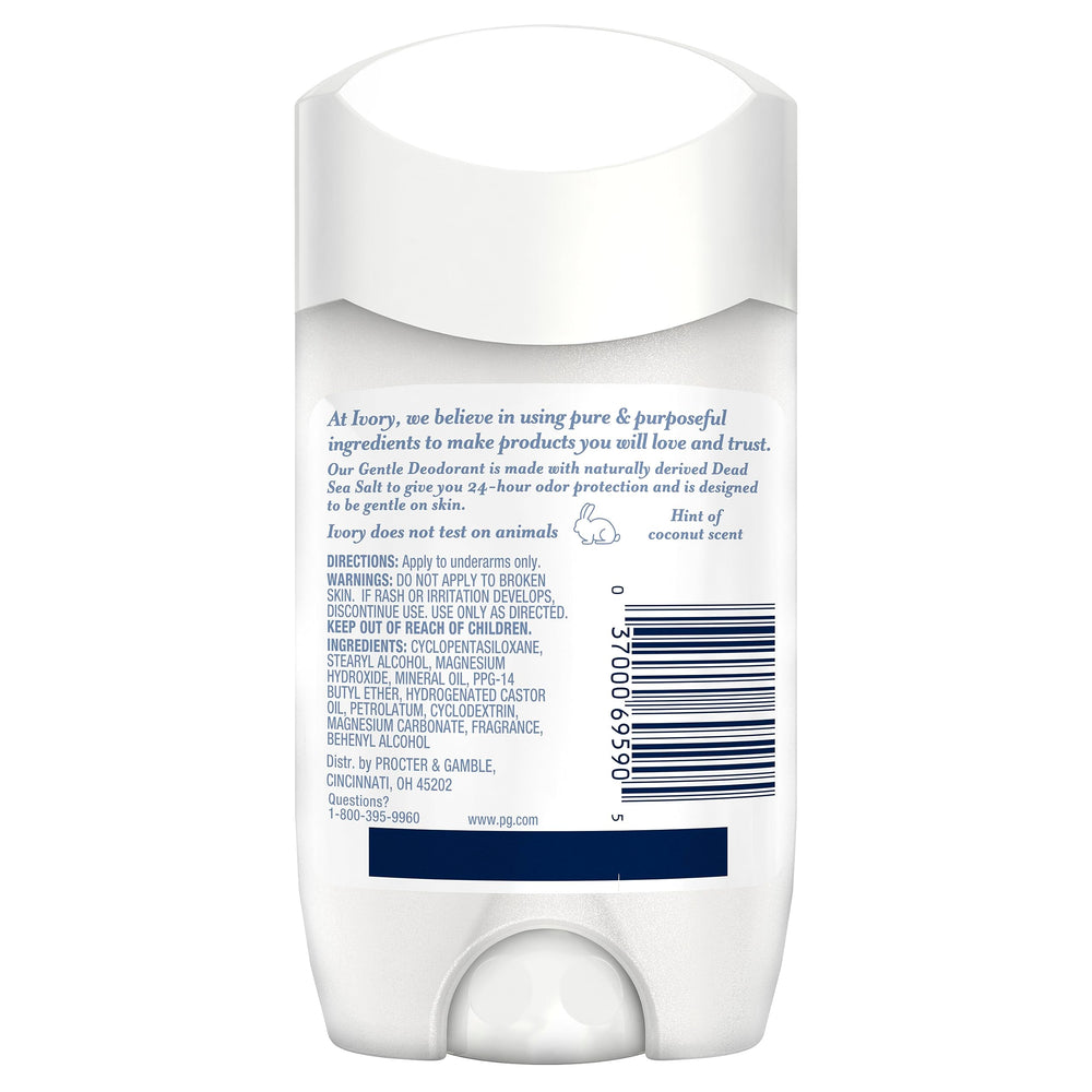 Ivory déodorant testé dermatalogiquement, résultats fiables et sûrs.