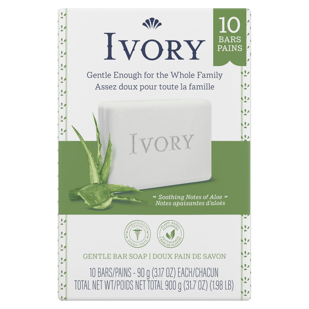 Ivory Savon Barre Aloe, savon-barre-aloesenteur pour une douceur durable de peau