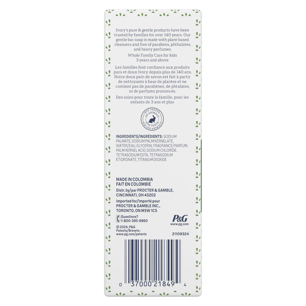 Ivory Savon Barre Aloe, peau douce après chaque lavage