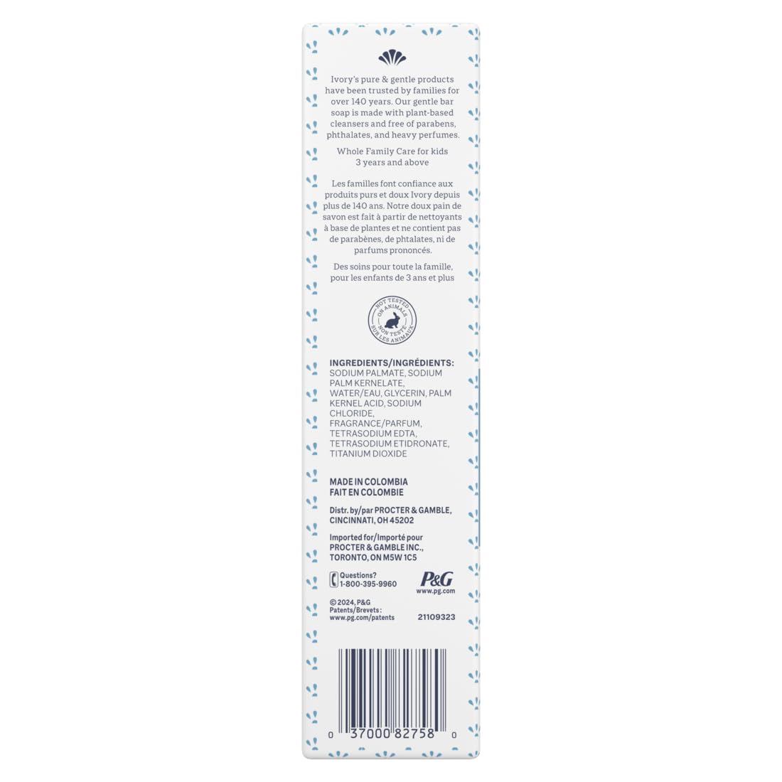 Ivory Savon Original sans colorants et parfums lourds