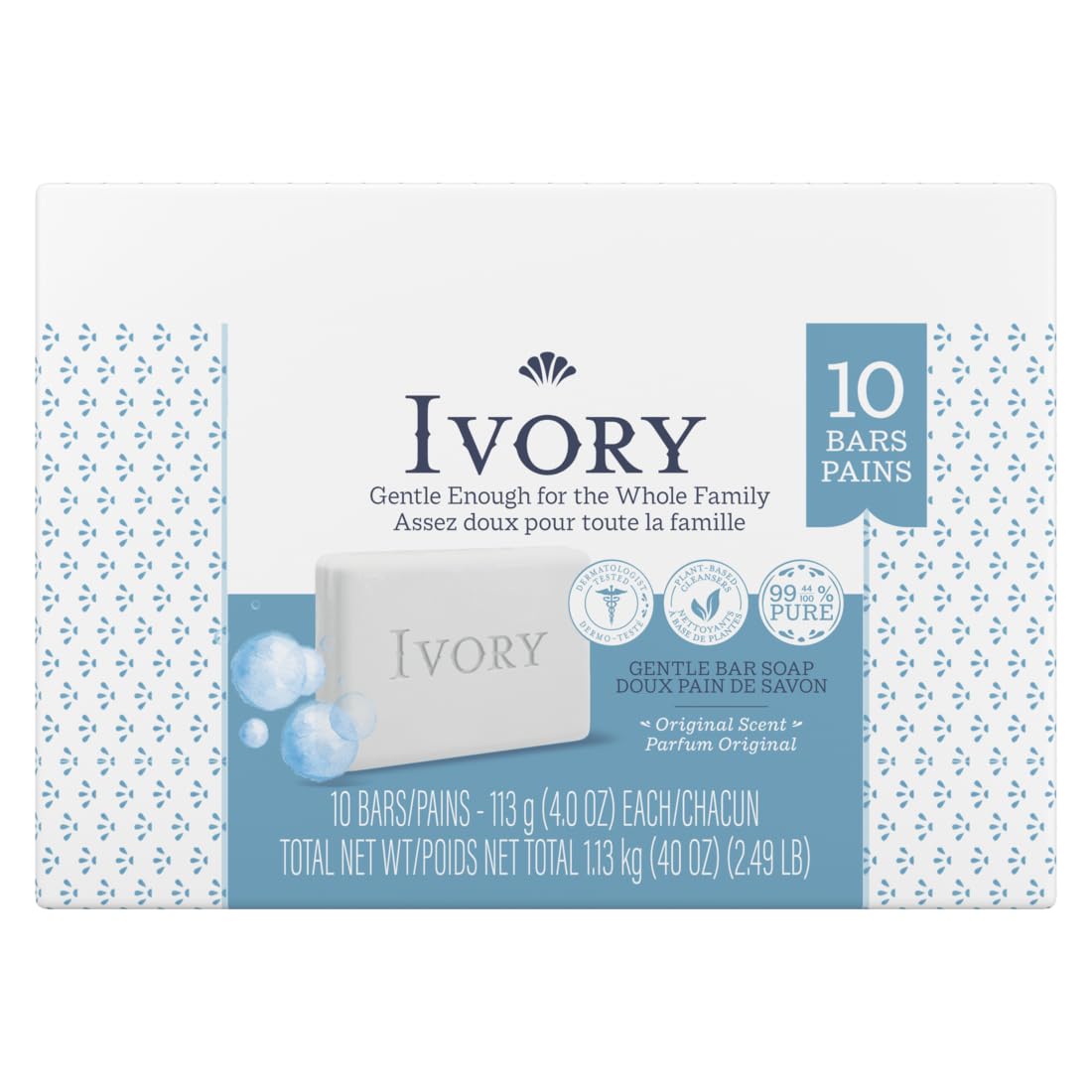 Utilisation familiale simple avec Ivory Savon Original