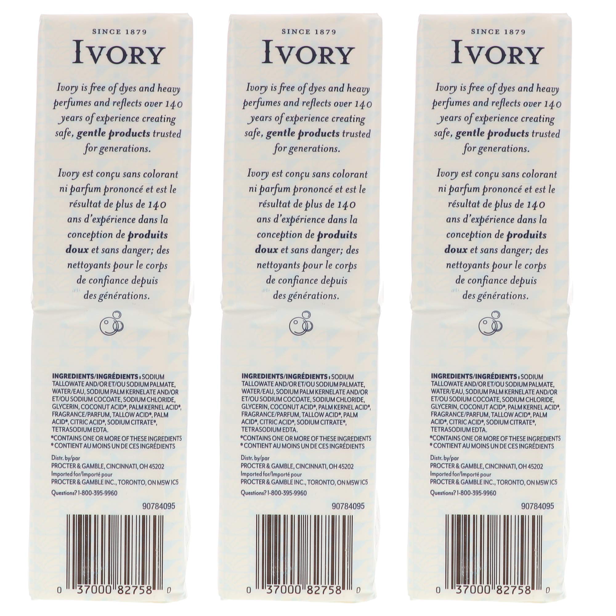 Ivory Savon près du lavabo, ambiance salle de bains nette.