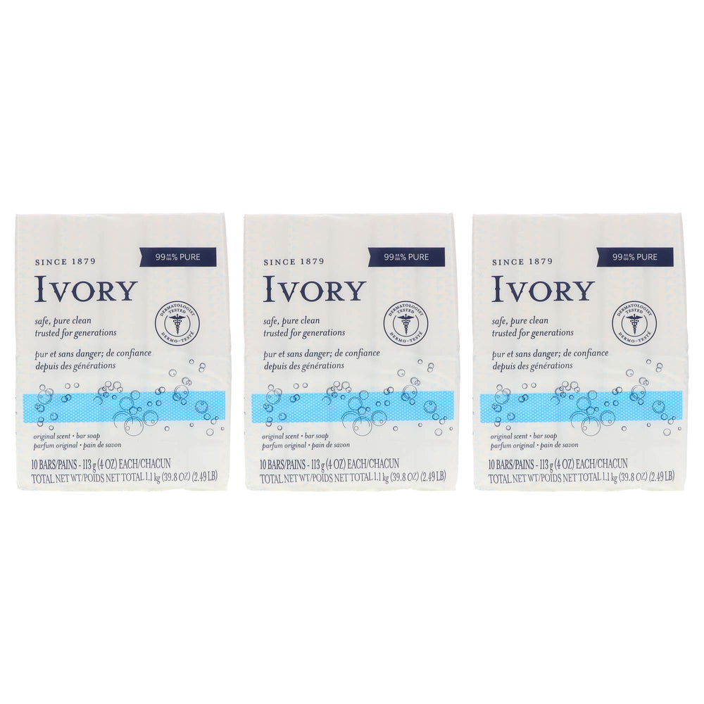 Ivory Savon Original barre 4oz, texture lisse pour une douceur quotidienne.