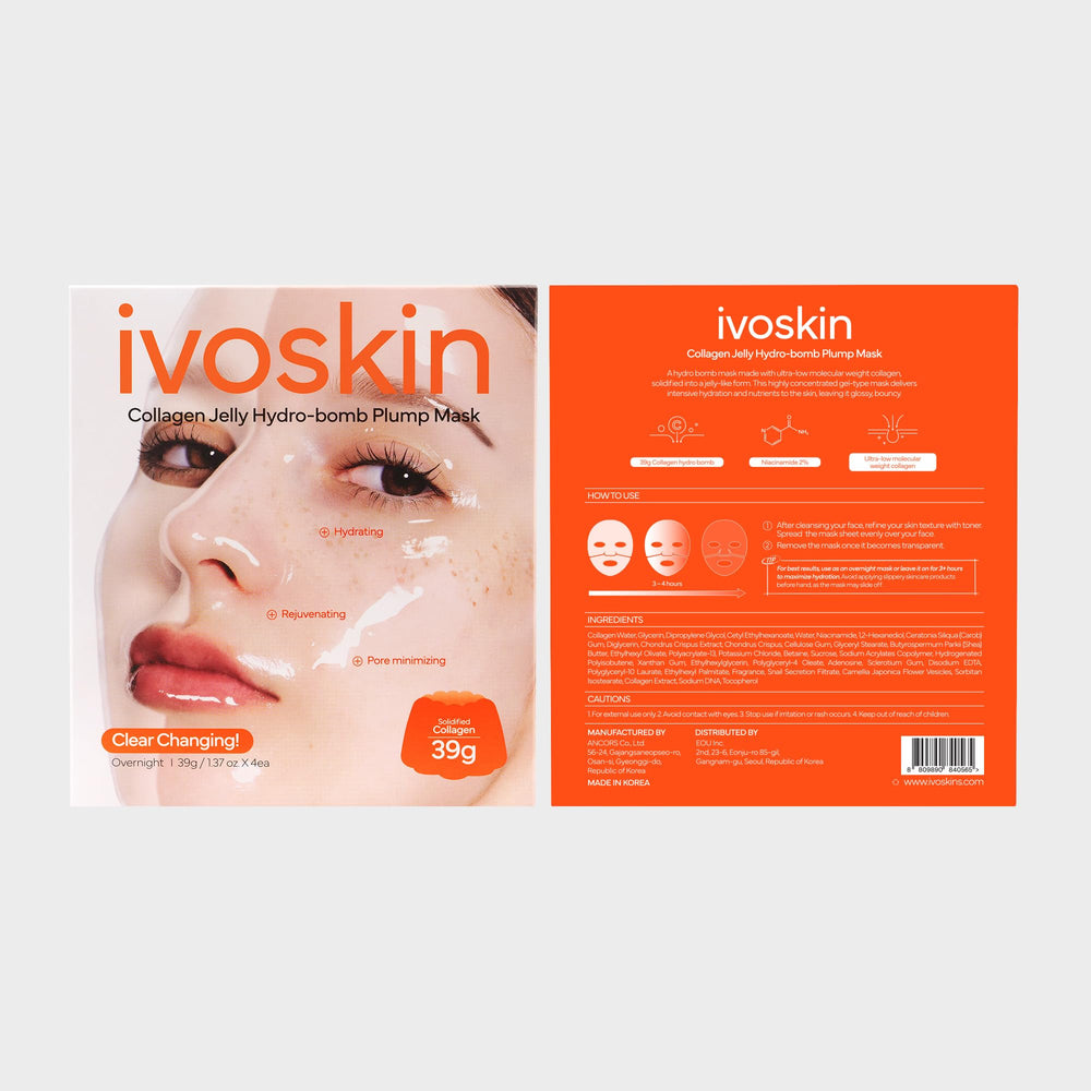 IVOSKIN Masque Collagène Gelée: simplicité d’utilisation en un seul masque.