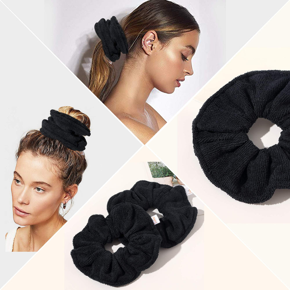 Ivyu scrunchie-microfibre anti-frisottis, améliore le séchage après la douche.