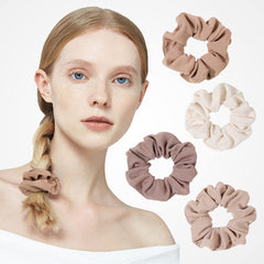 Ivyu Scrunchies coton brun, dos doux et texture agréable.