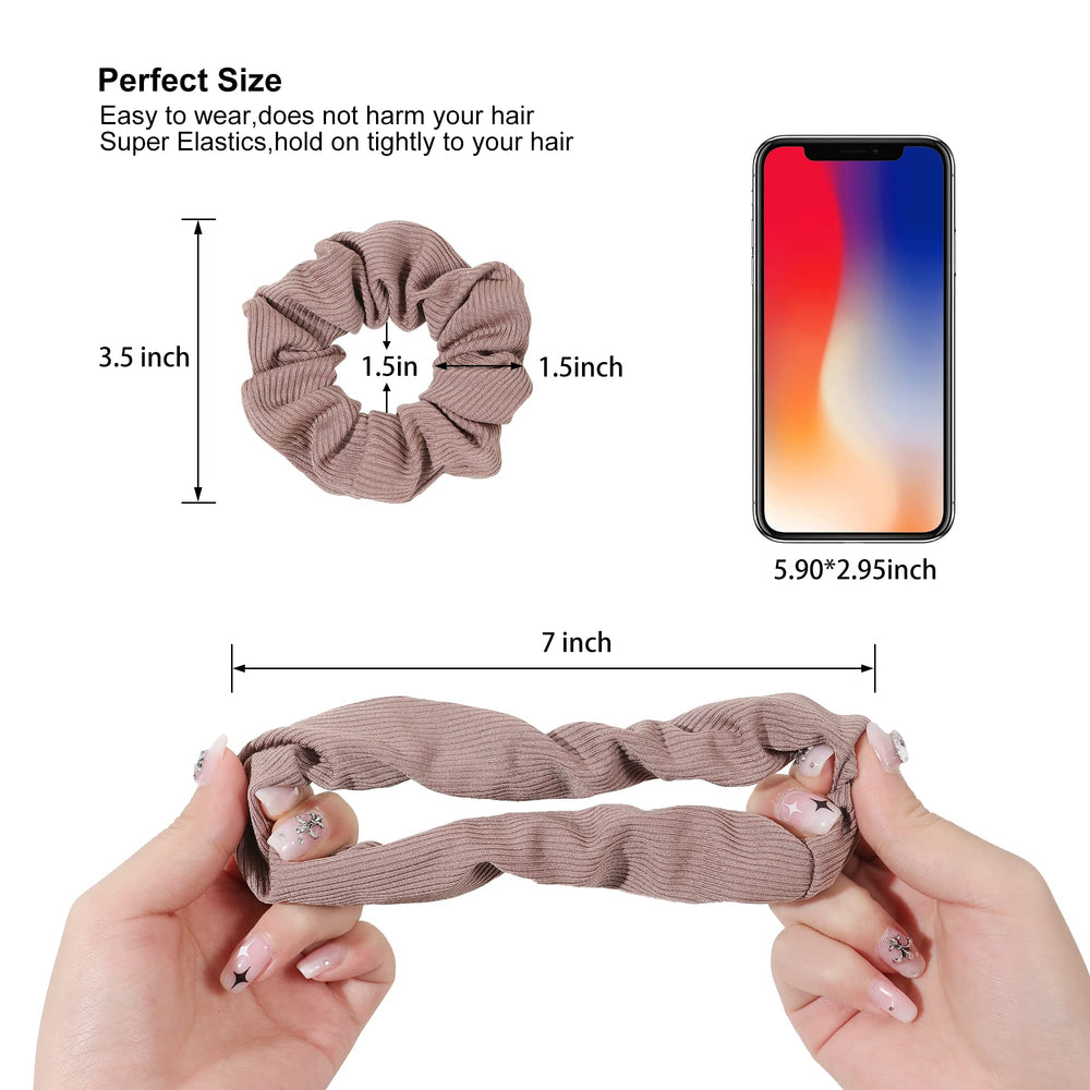 Ivyu Scrunchies coton brun, porte-poignet pratique au quotidien.