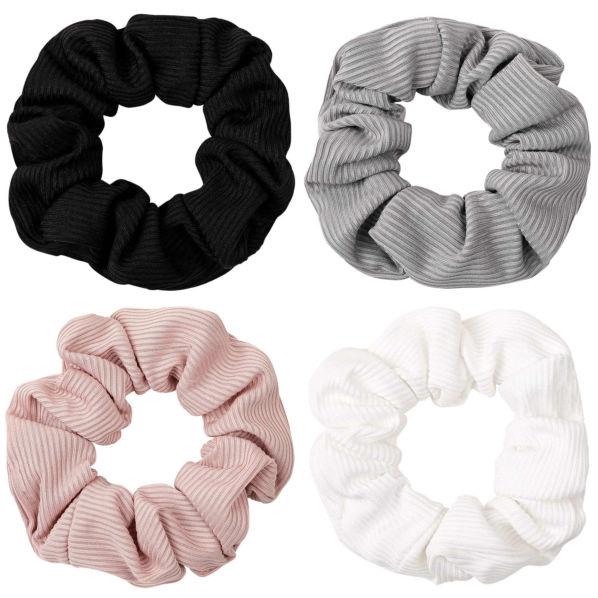 Ivyu Scrunchies en tissu doux pour cheveux sans tiraillement.