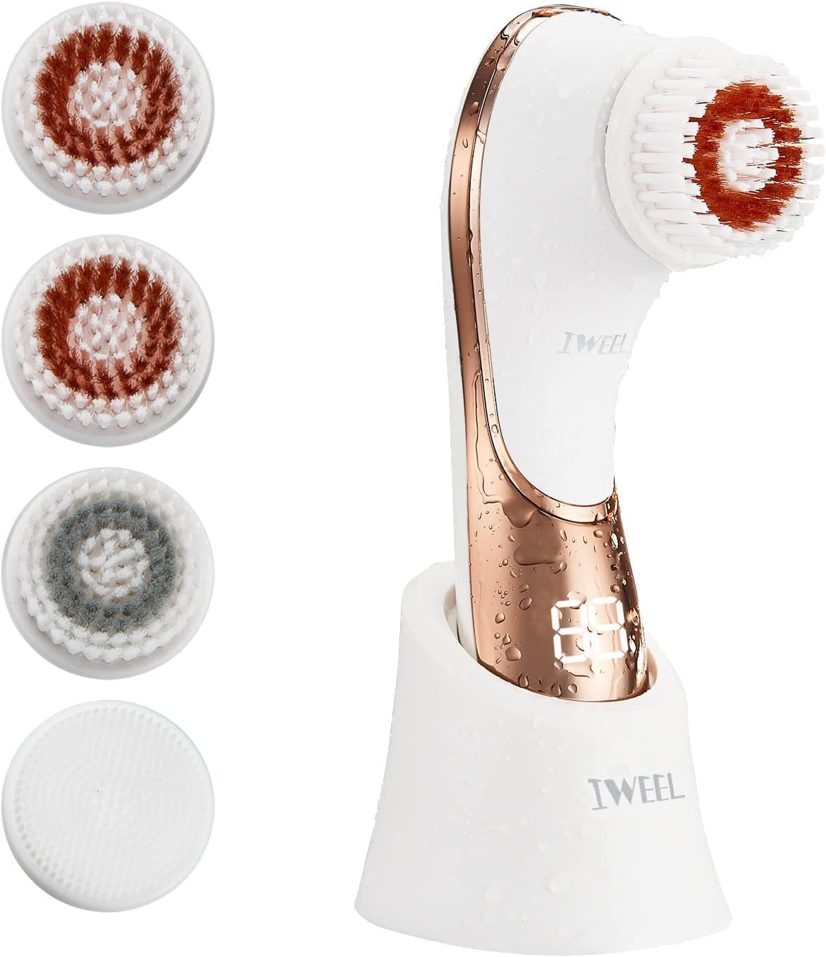 Brosse visage IWEEL rotative pour nettoyage en profondeur des pores