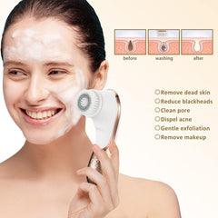 Brosse visage silicone IWEEL pour massage et soin en douceur