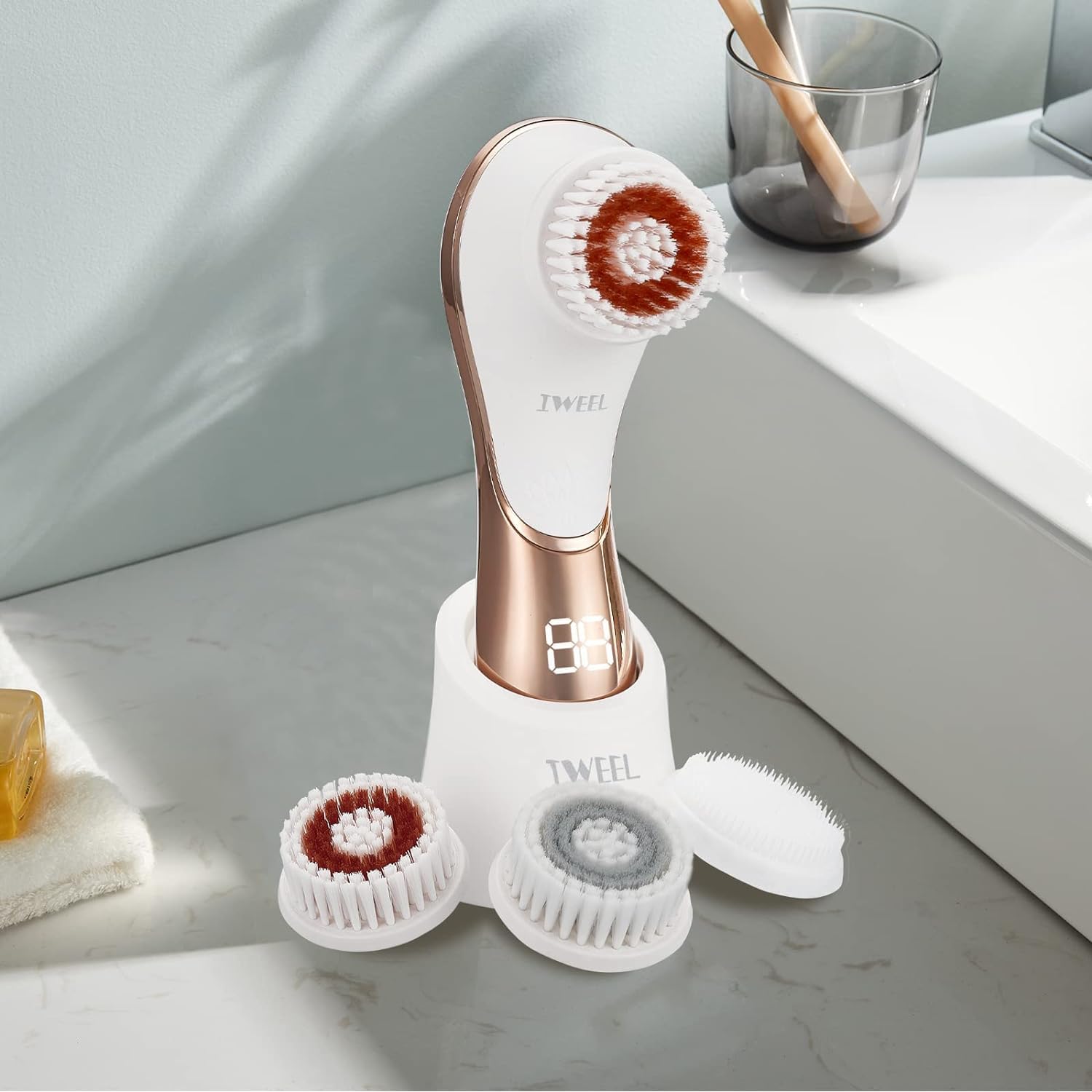 Utilisation dans la douche IPX7 Brosses visage IWEEL
